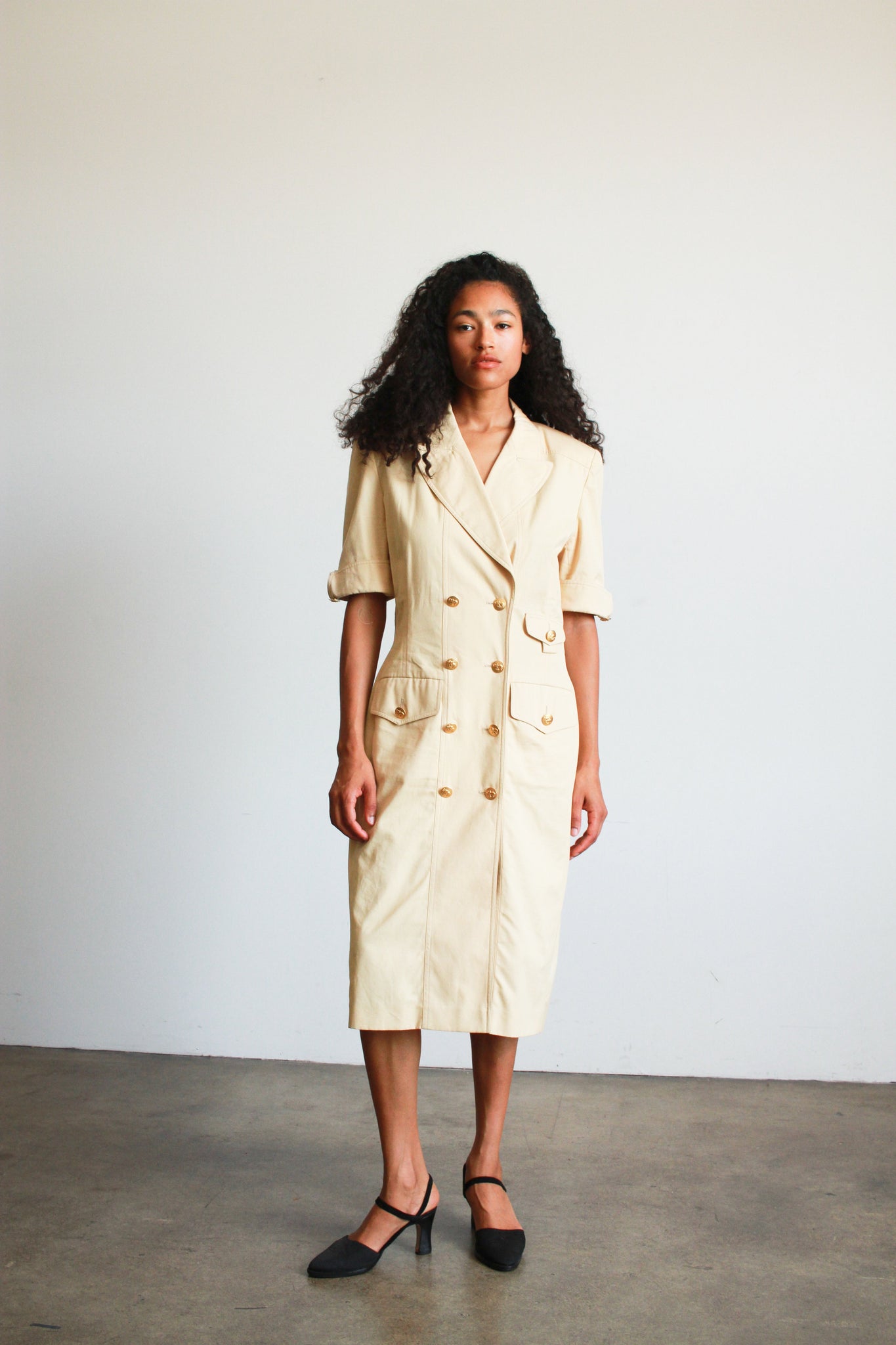 1980s ESCADA Camel Blazer Dress