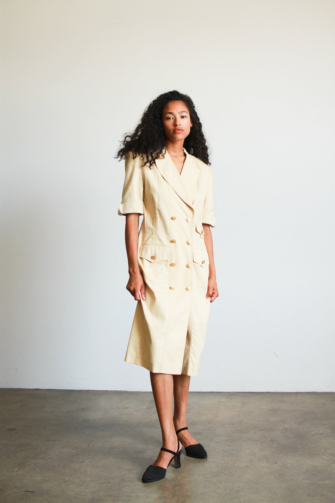 1980s ESCADA Camel Blazer Dress