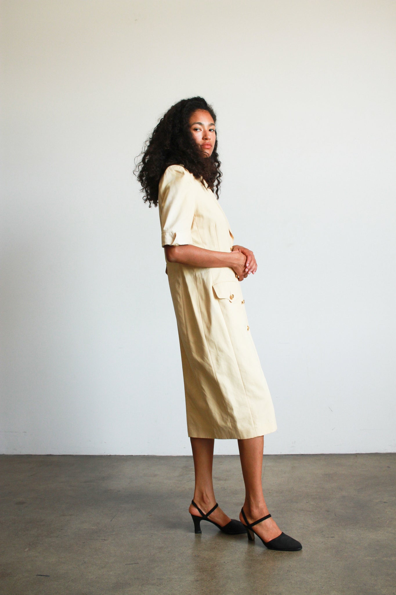 1980s ESCADA Camel Blazer Dress