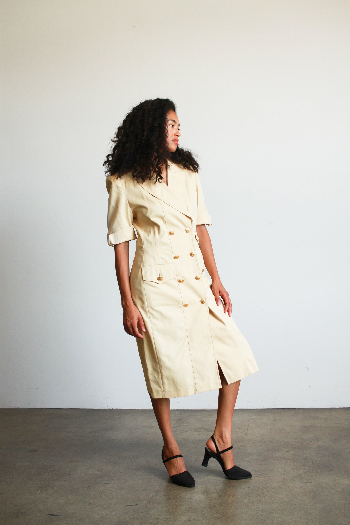 1980s ESCADA Camel Blazer Dress