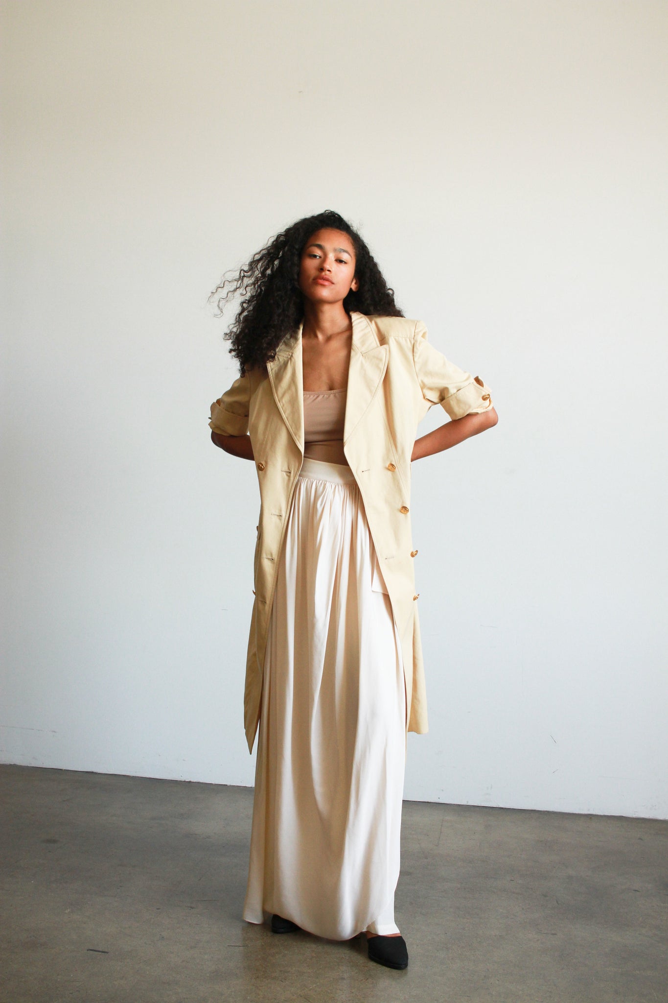 1980s ESCADA Camel Blazer Dress