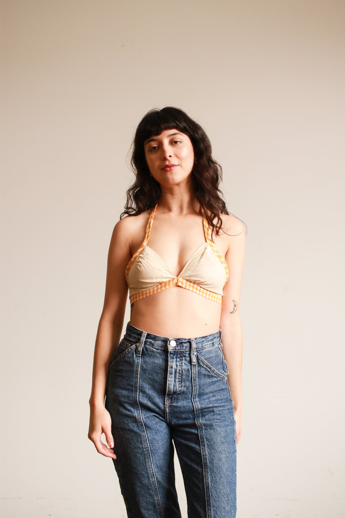 1970s Deadstock Indian Cotton Bikini Top