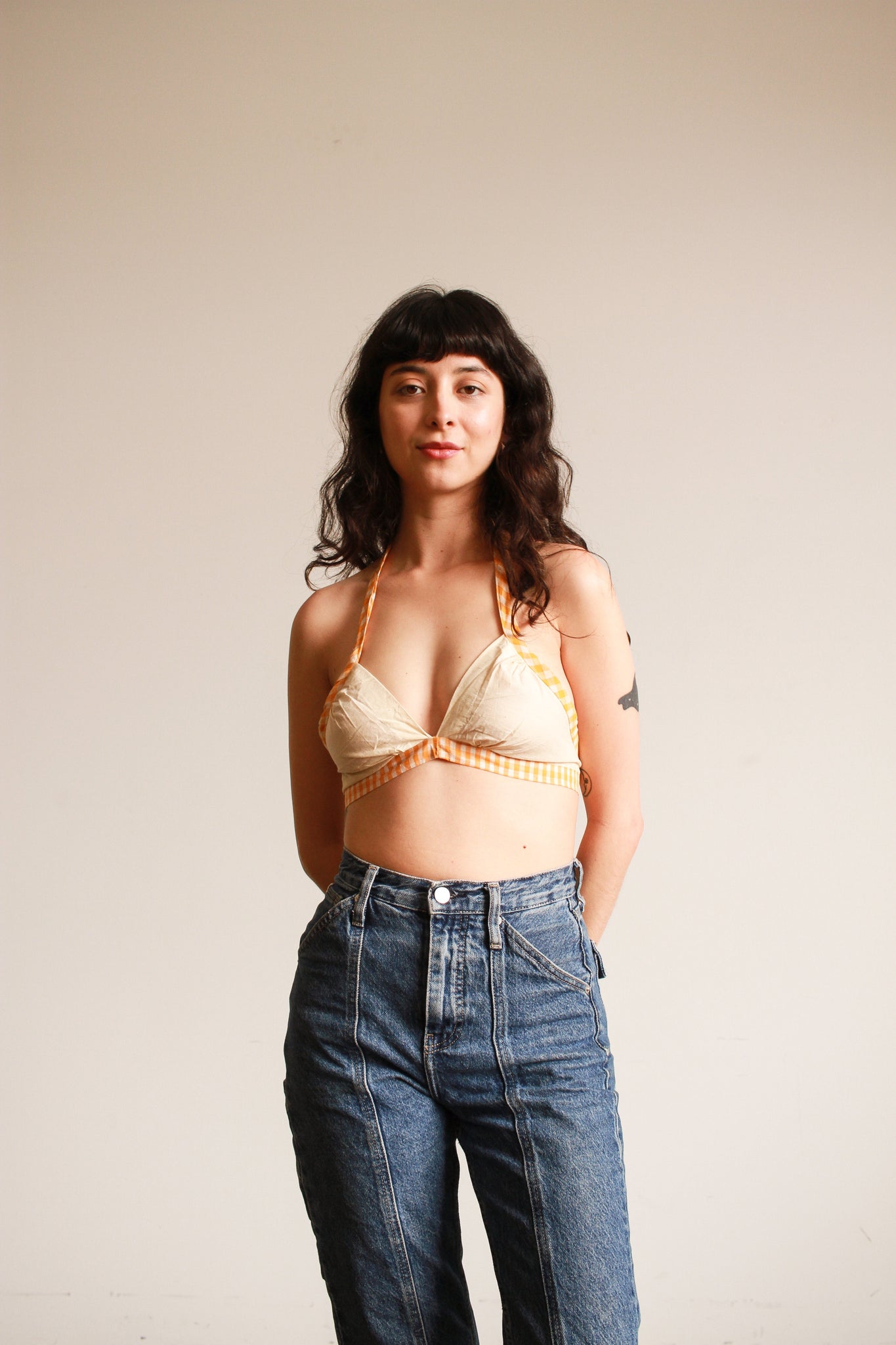 1970s Deadstock Indian Cotton Bikini Top