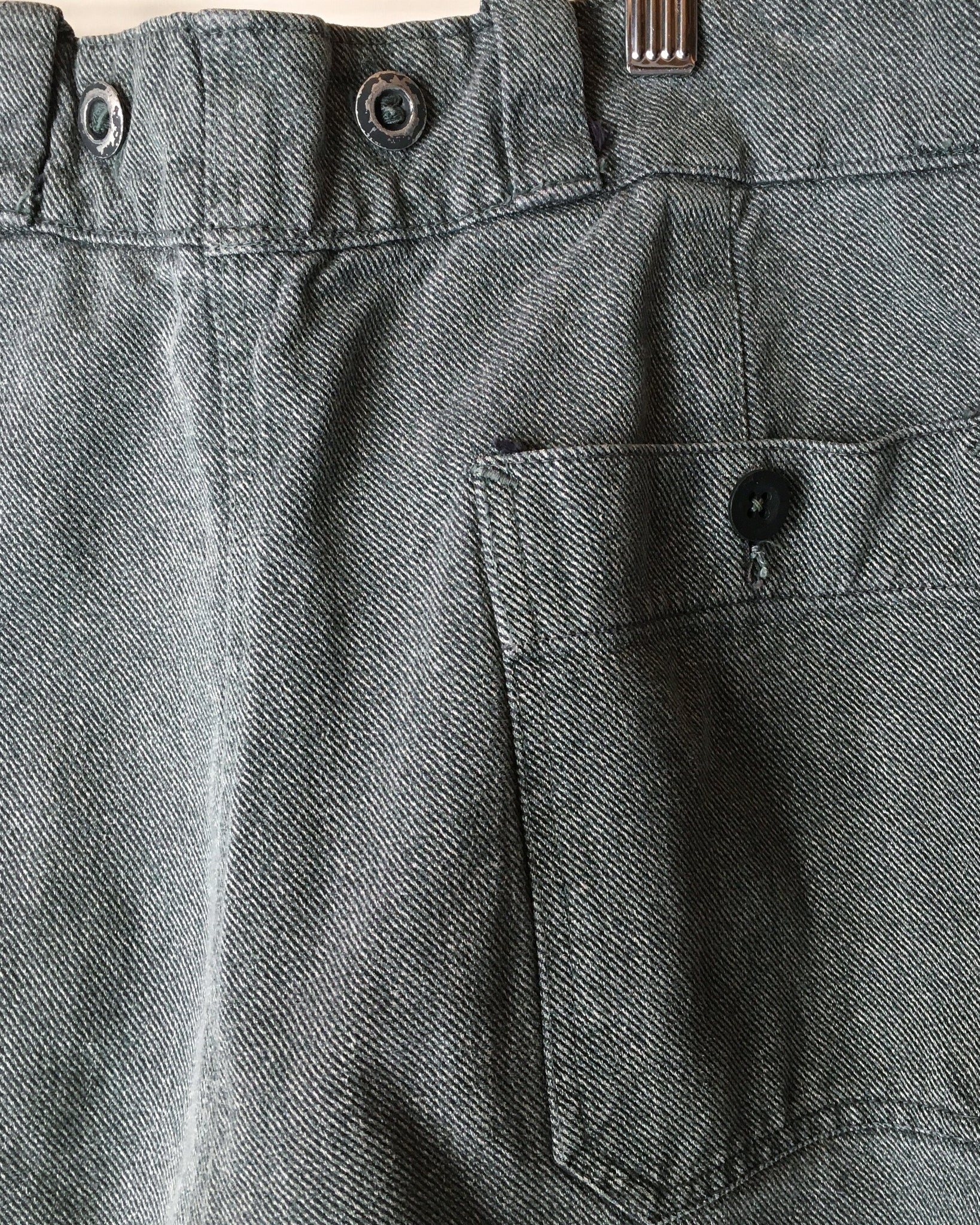 Oversized Blue-Gray European Work Pants