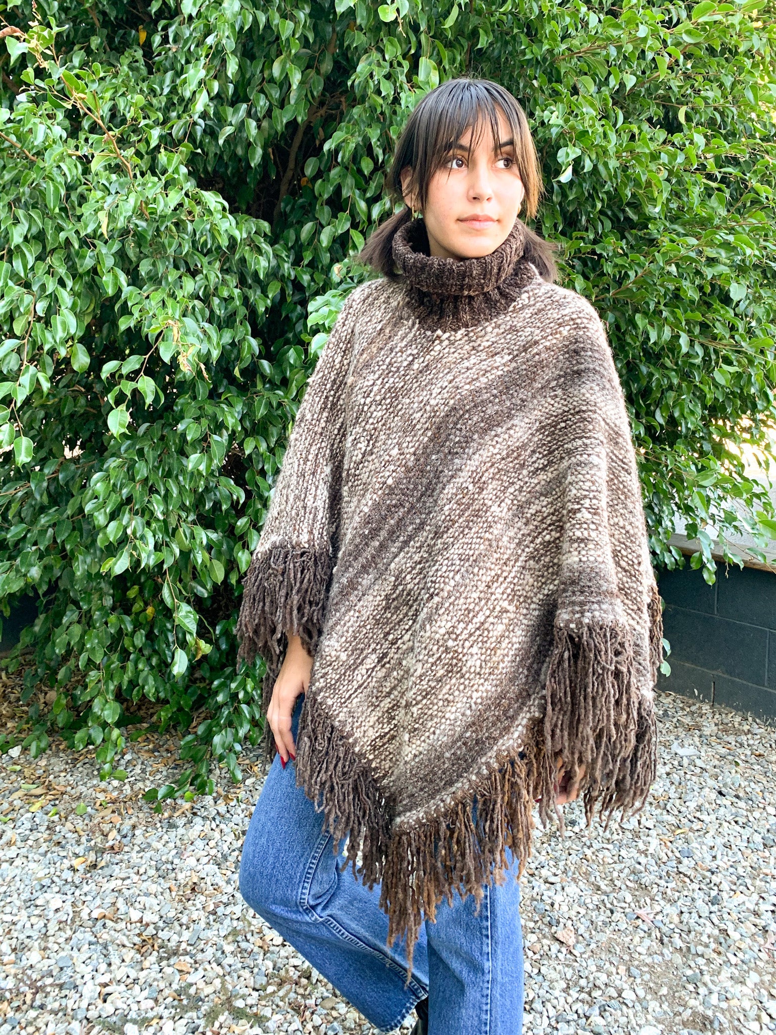 Hand Woven Artisan Fringe Poncho