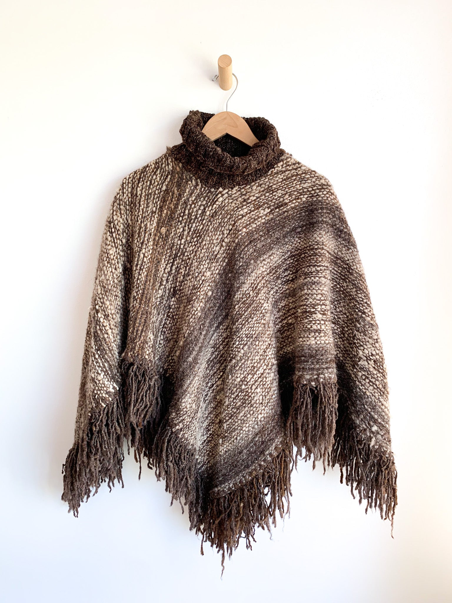 Hand Woven Artisan Fringe Poncho