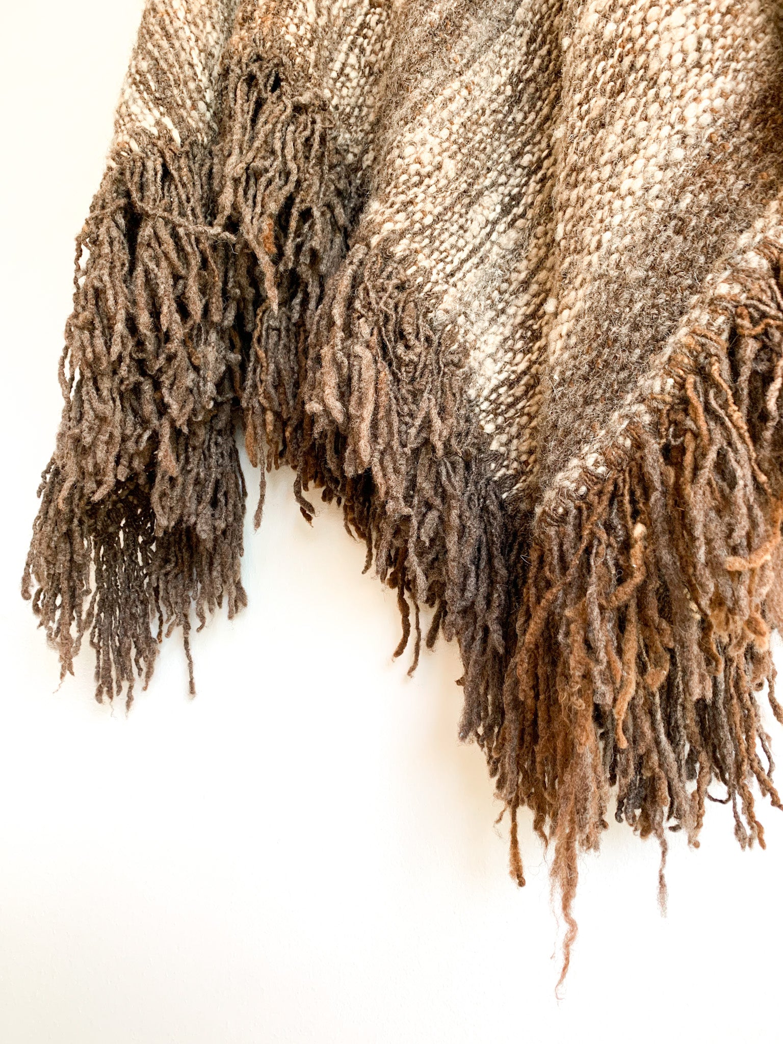 Hand Woven Artisan Fringe Poncho