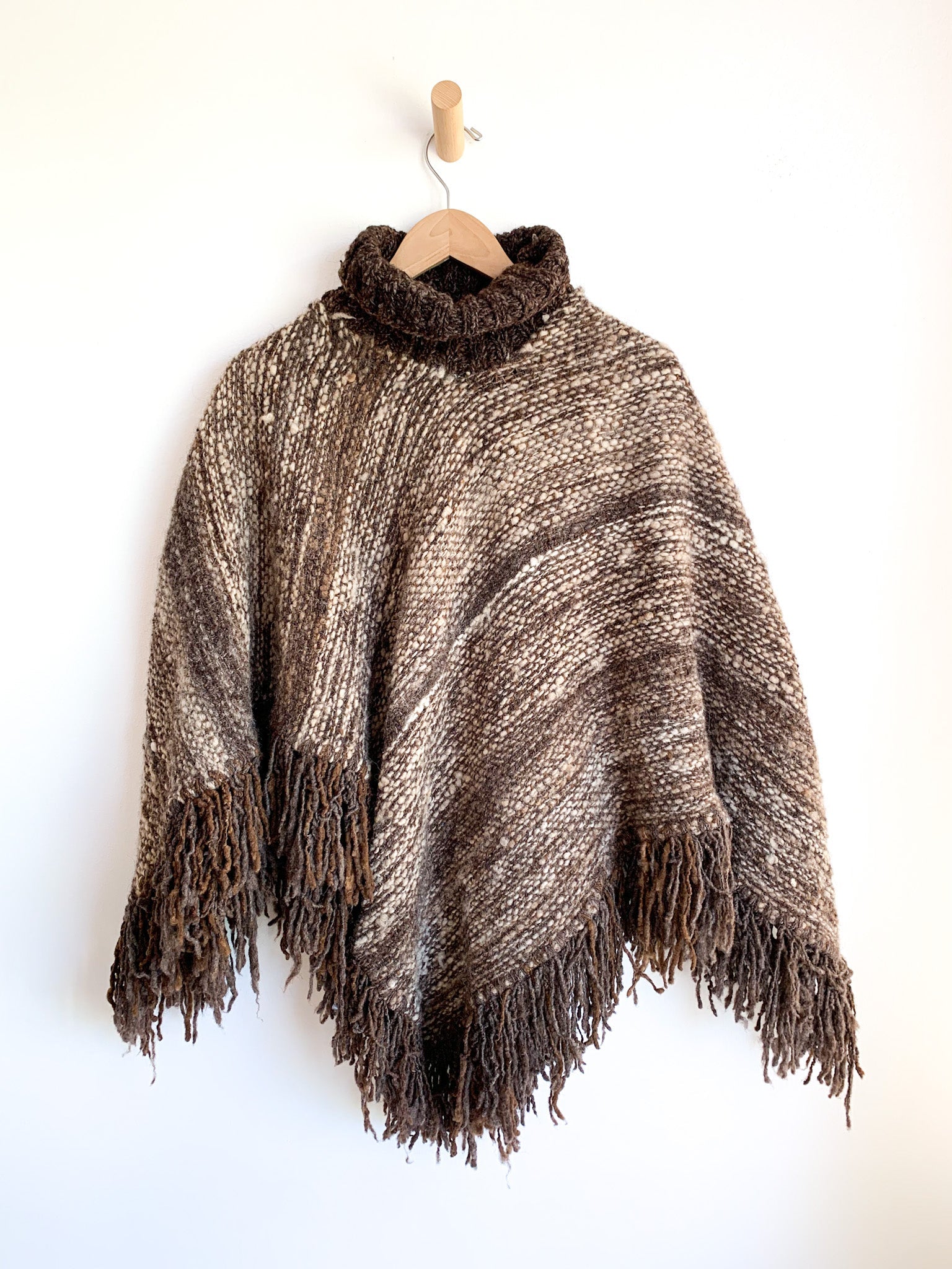 Hand Woven Artisan Fringe Poncho