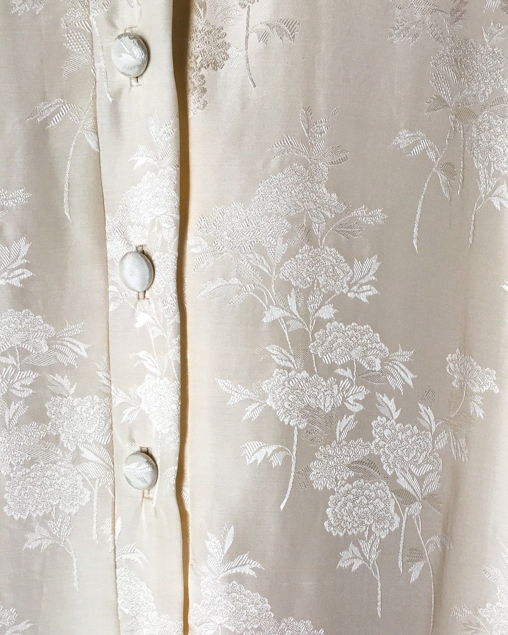 Ivory Silk Chinoiserie Tunic Dress