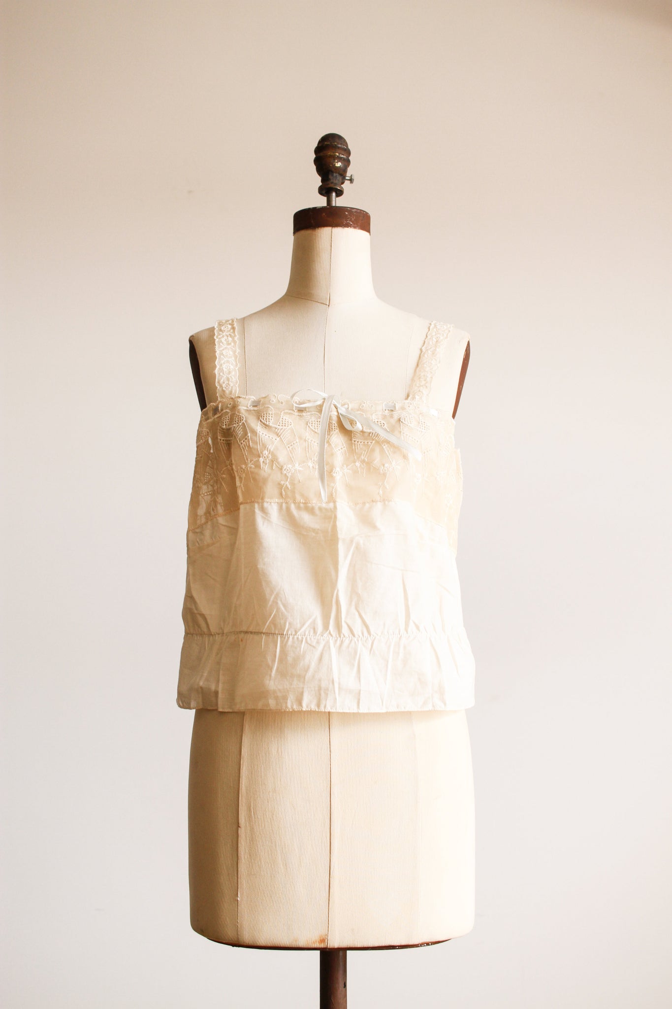 Antique Embroidered Eyelet Camisole