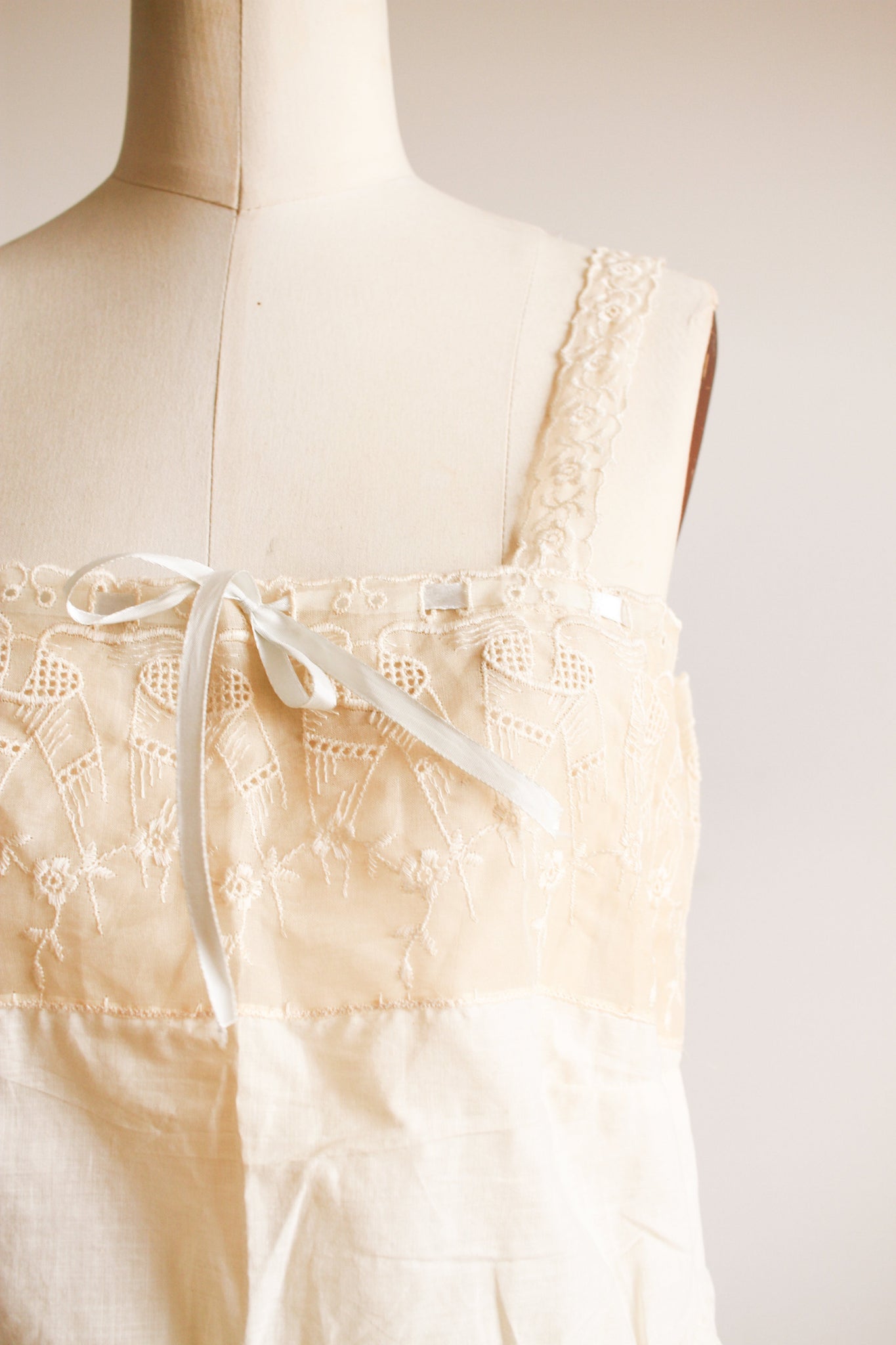 Antique Embroidered Eyelet Camisole