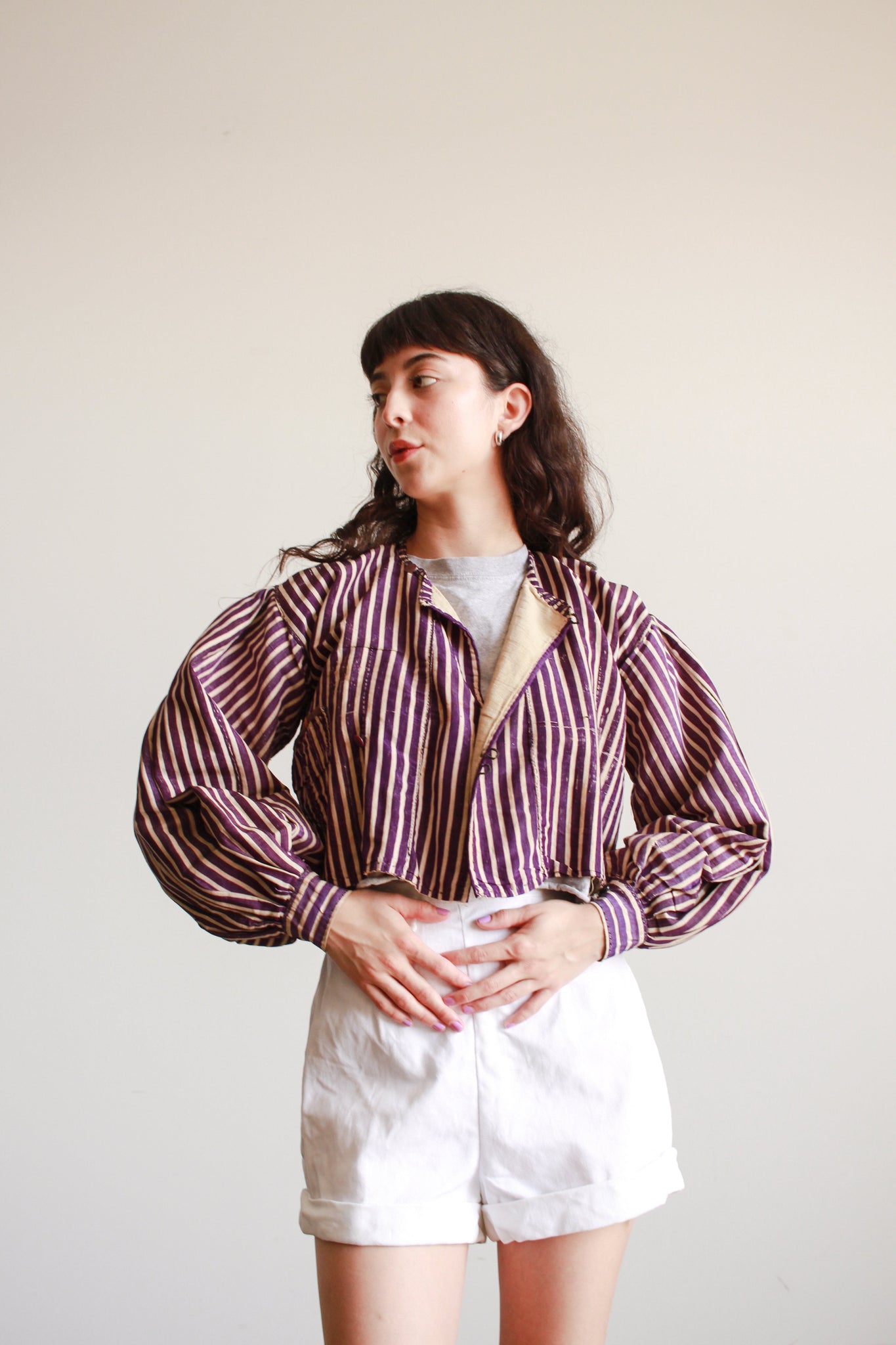 Antique Victorian Violet Striped Jacket