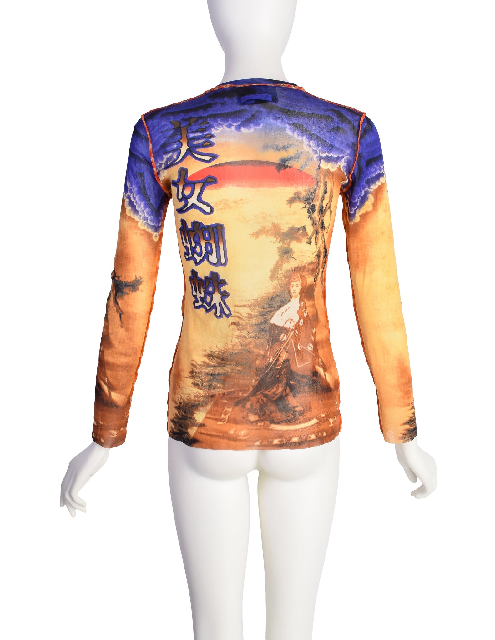 Jean Paul Gaultier Vintage Japanese Geisha Scenic Long Sleeve Top