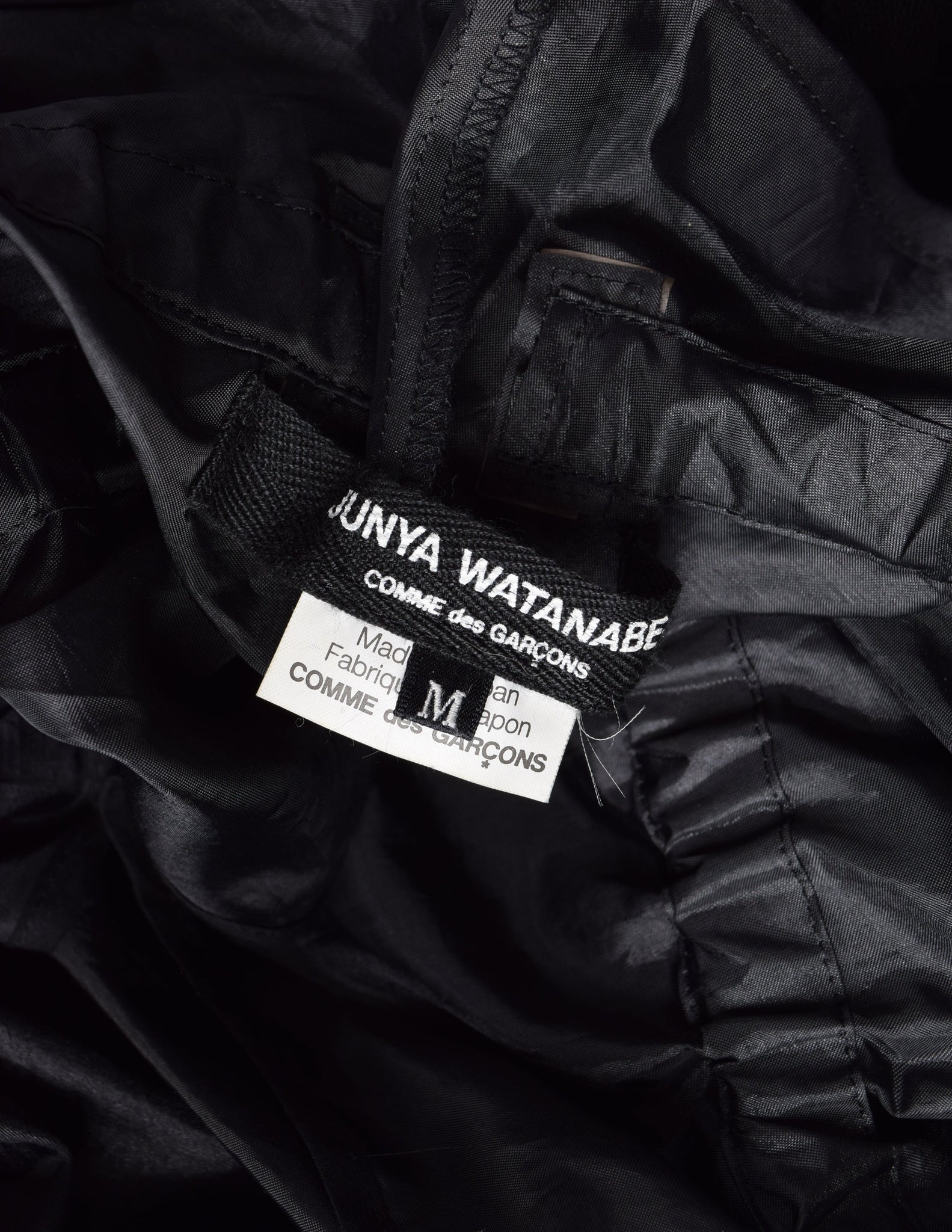 Junya Watanabe Comme des Garcons Vintage SS2003 Phenomenal Black Ruched Buckle Parachute Dress