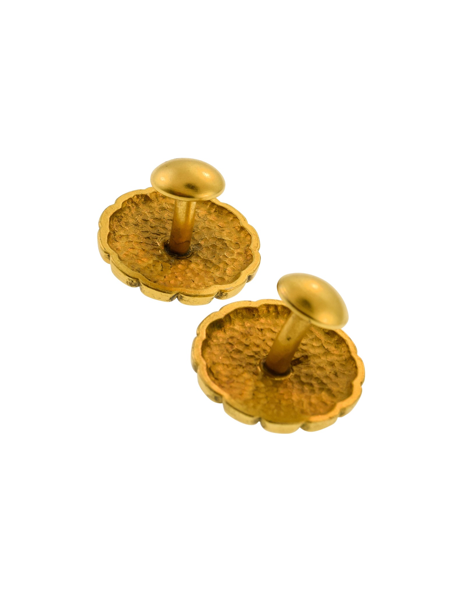 Karl Lagerfeld Vintage Golden Flower Logo Cufflinks