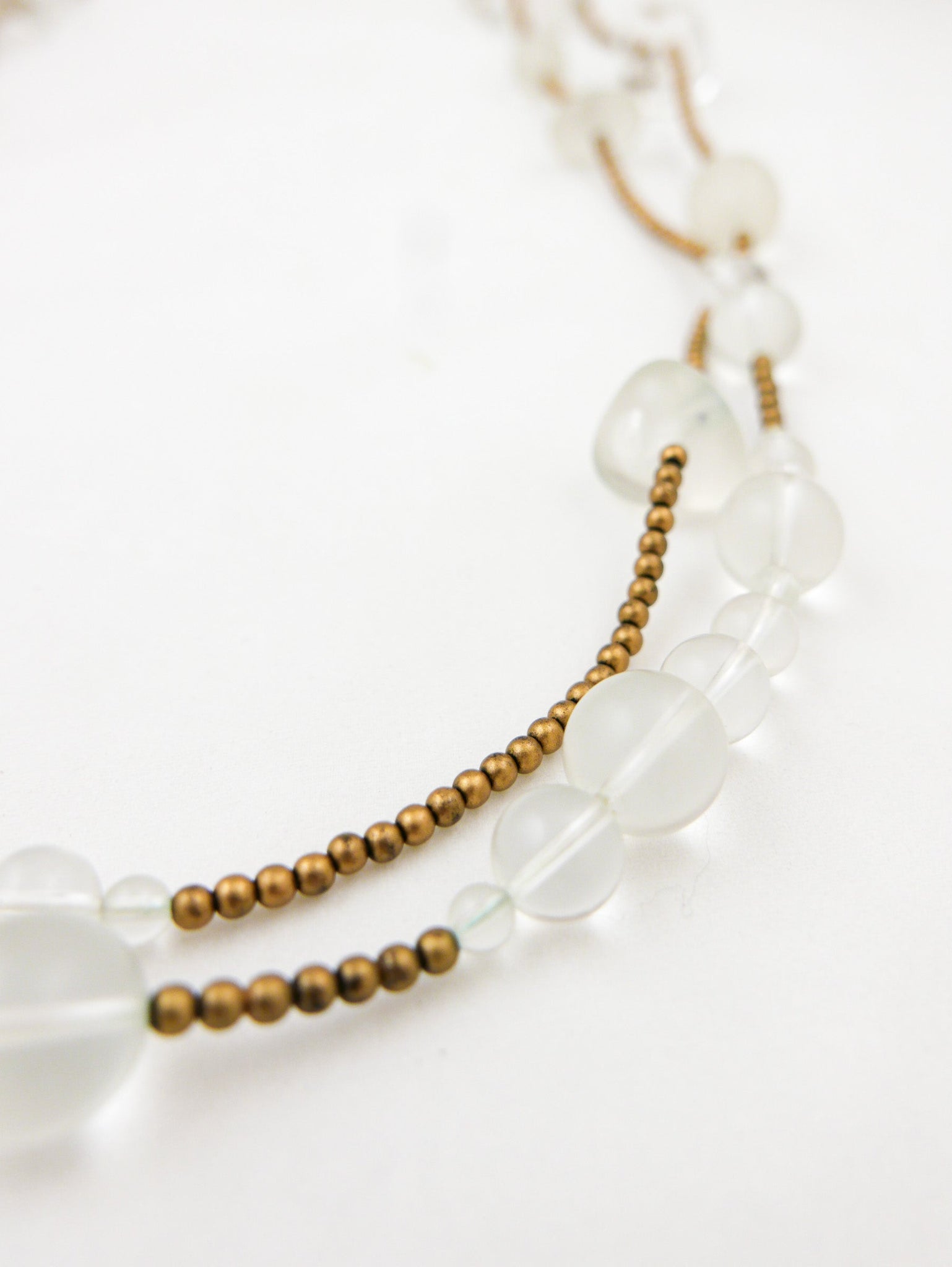 Long Lucite Beaded Necklace