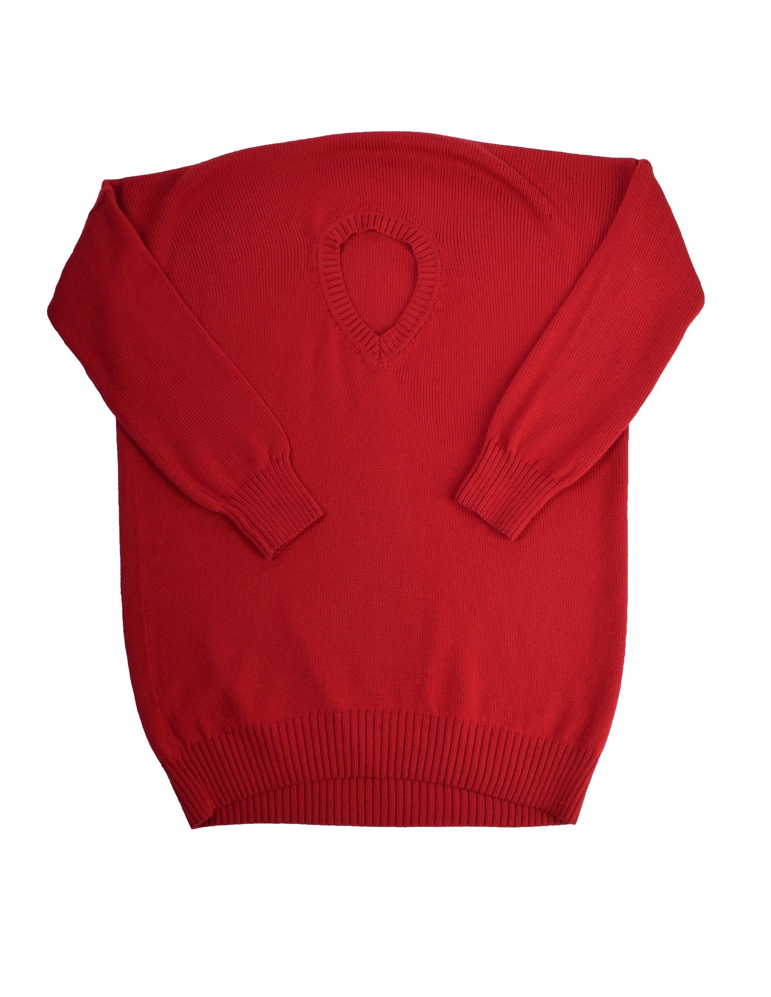 Maison Martin Margiela Vintage SS 1998 Flat Pattern Red Knit Sweater