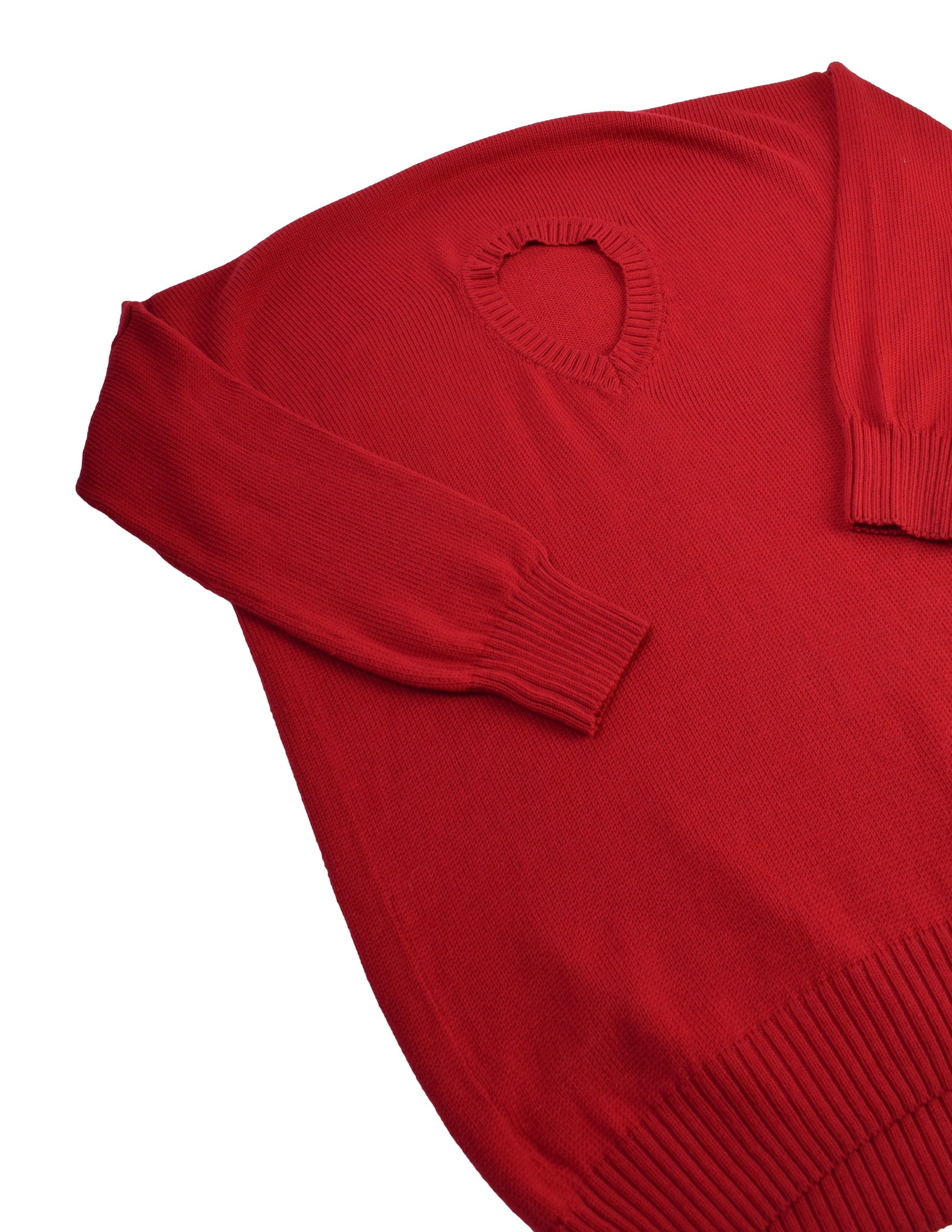 Maison Martin Margiela Vintage SS 1998 Flat Pattern Red Knit Sweater