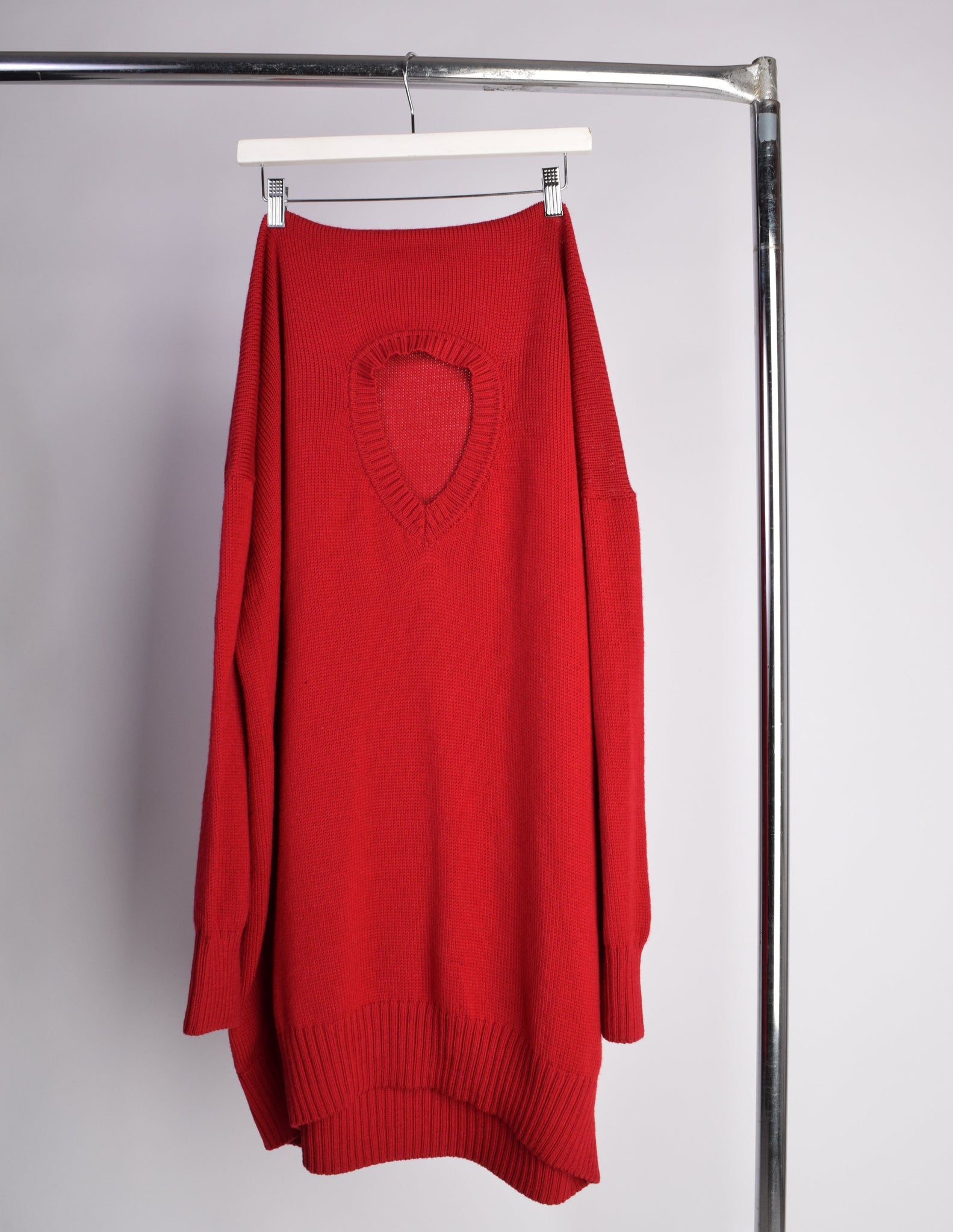 Maison Martin Margiela Vintage SS 1998 Flat Pattern Red Knit Sweater