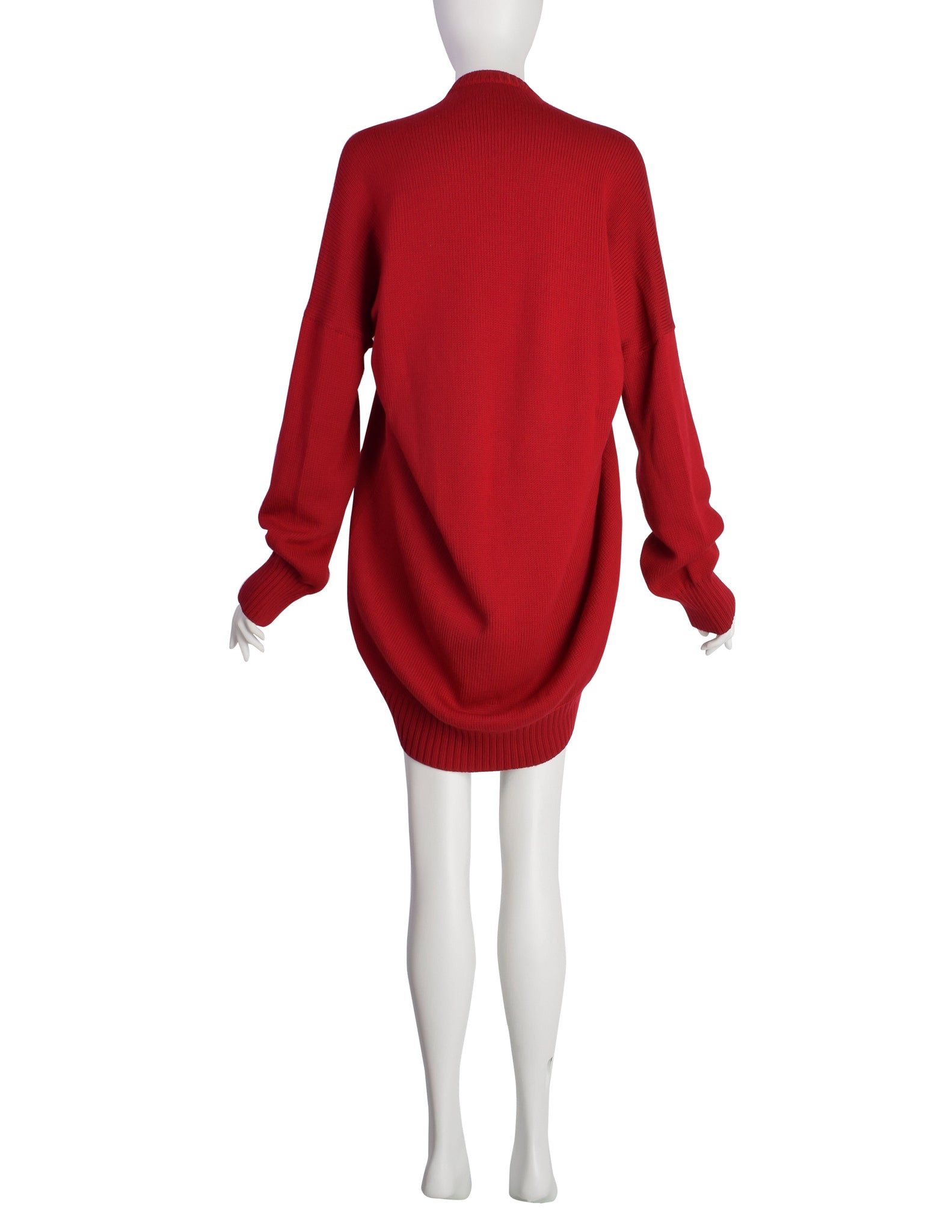 Maison Martin Margiela Vintage SS 1998 Flat Pattern Red Knit Sweater