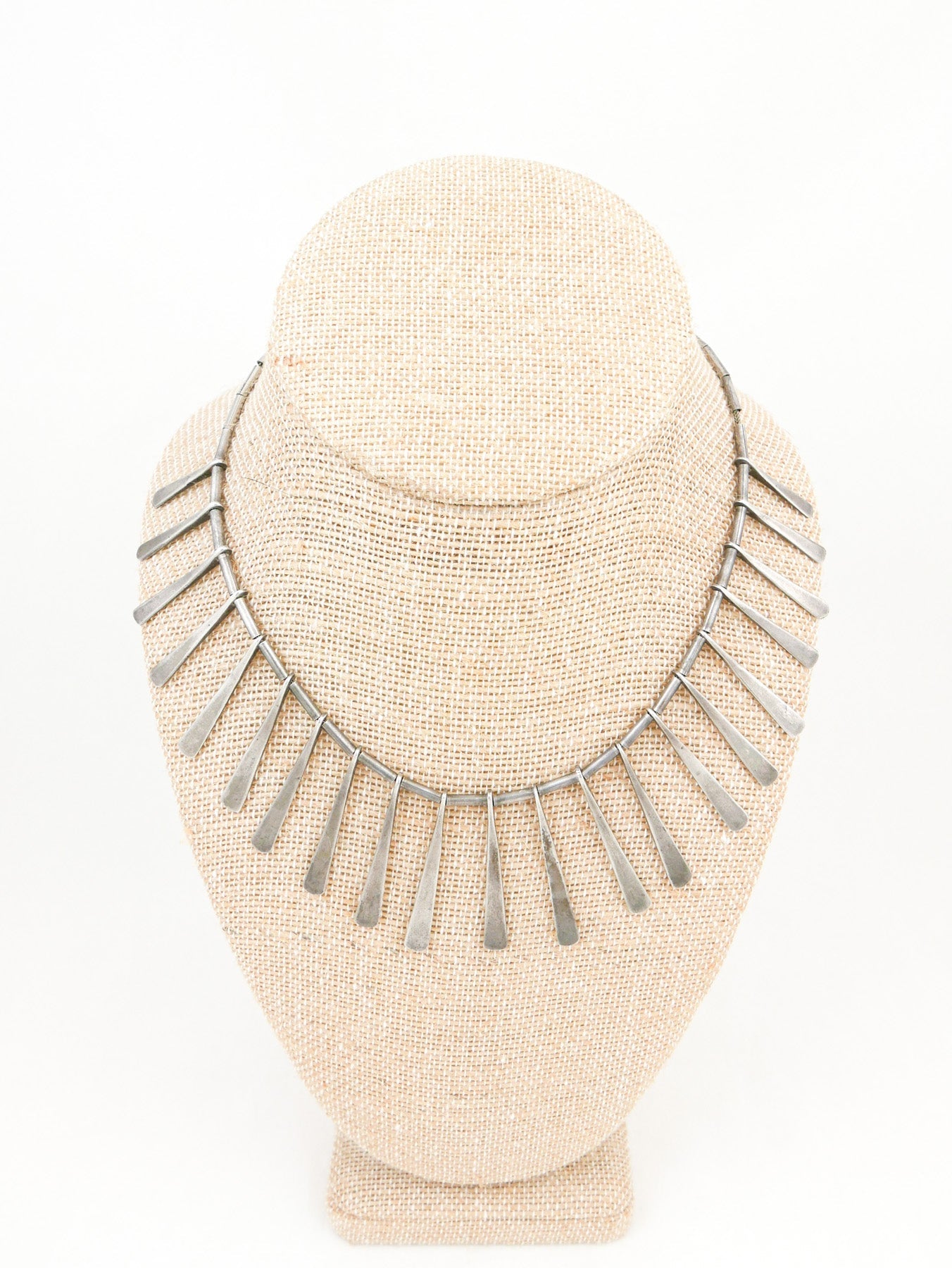 Sterling Modernist Tab Necklace