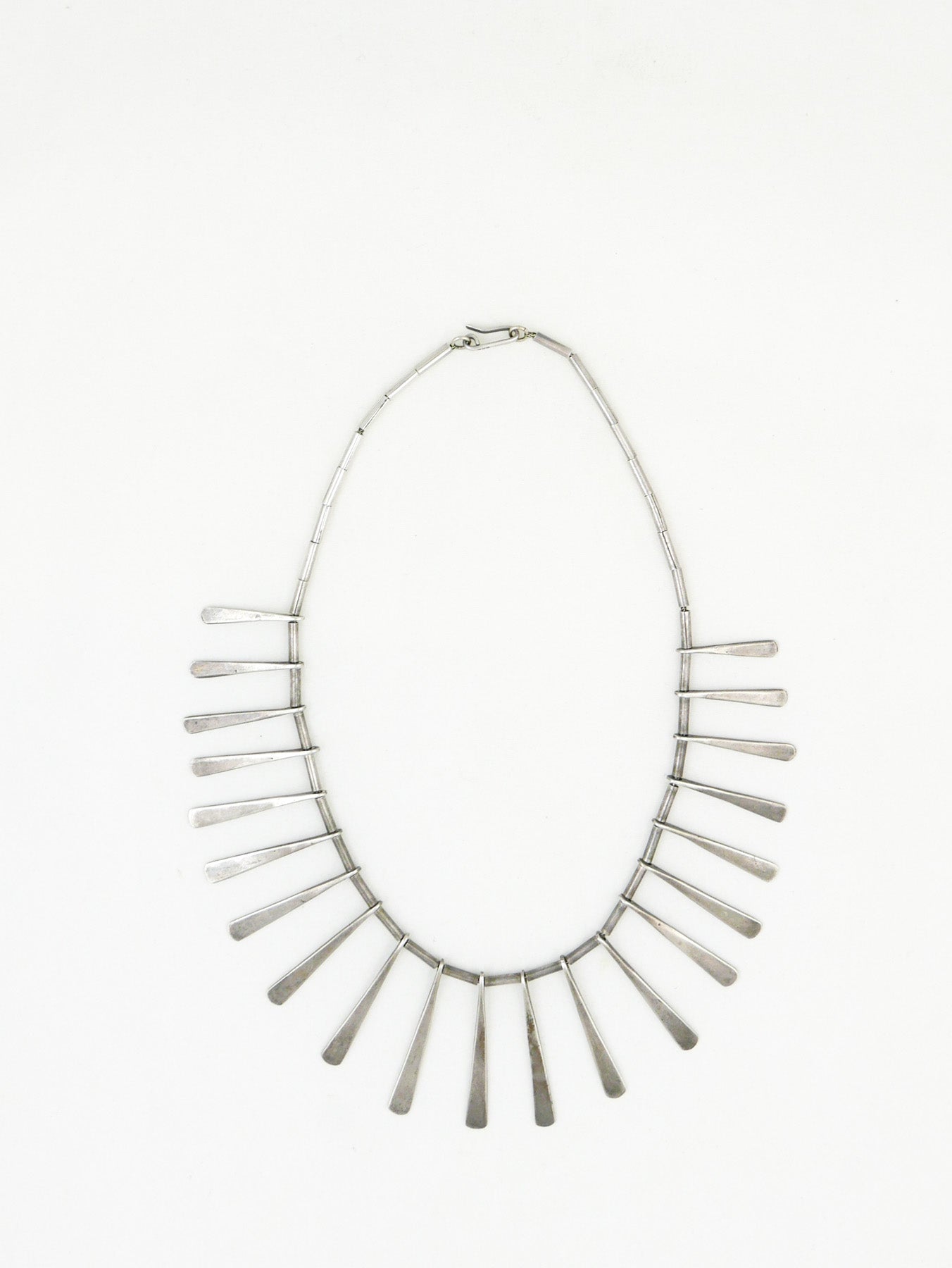 Sterling Modernist Tab Necklace