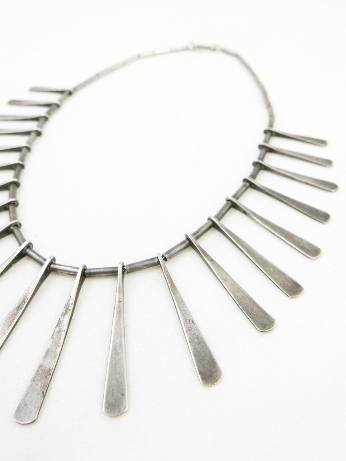 Sterling Modernist Tab Necklace