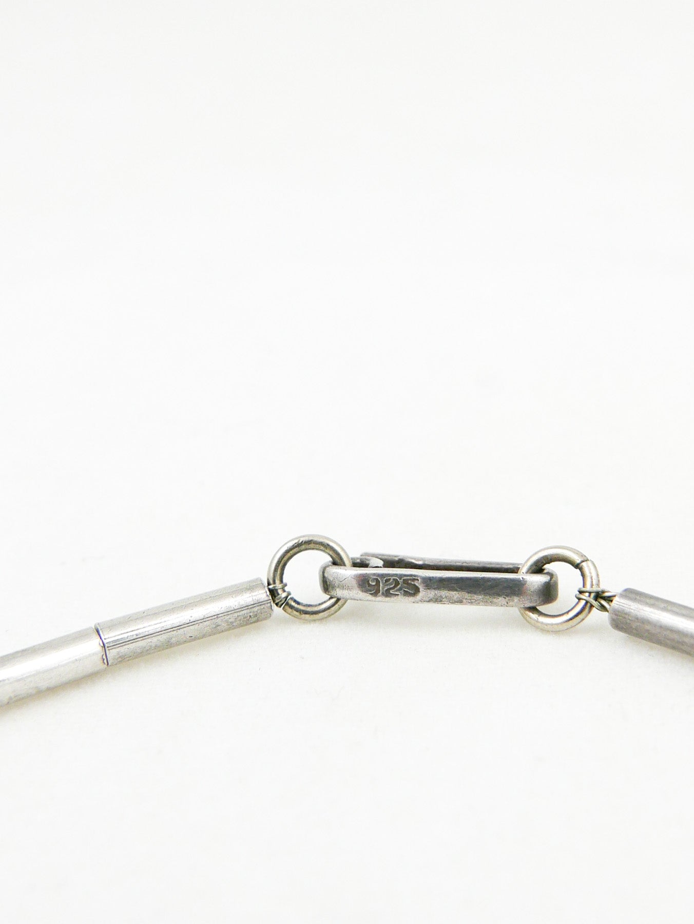 Sterling Modernist Tab Necklace