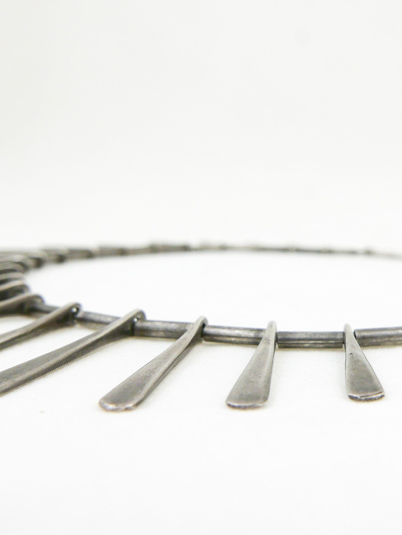 Sterling Modernist Tab Necklace