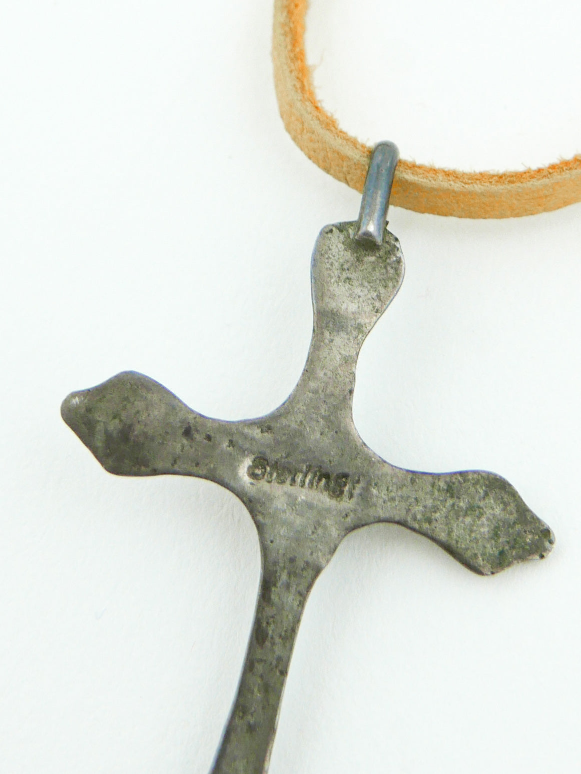 Sterling & Coral Native American Cross