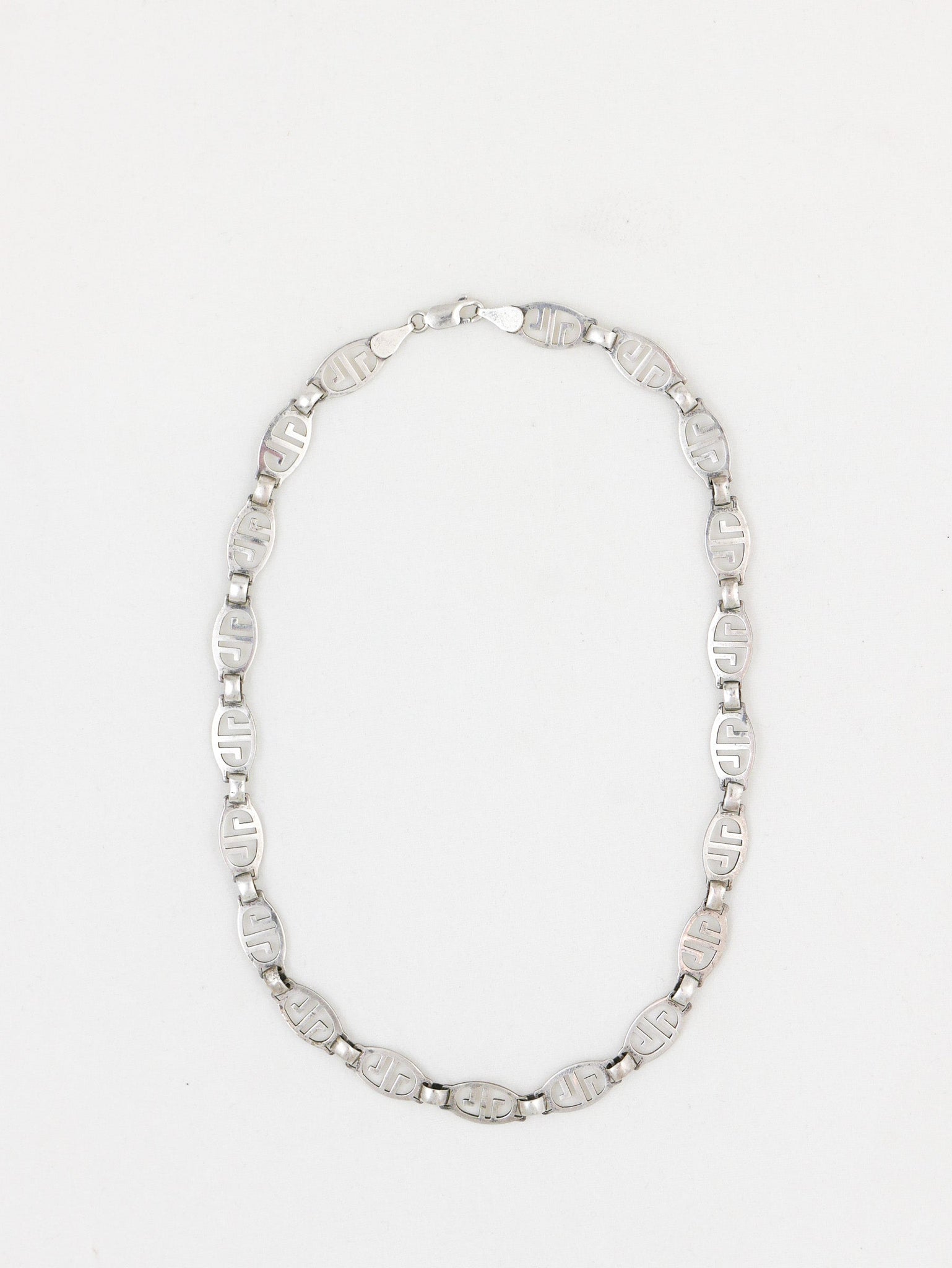 Sterling Logo Link Necklace