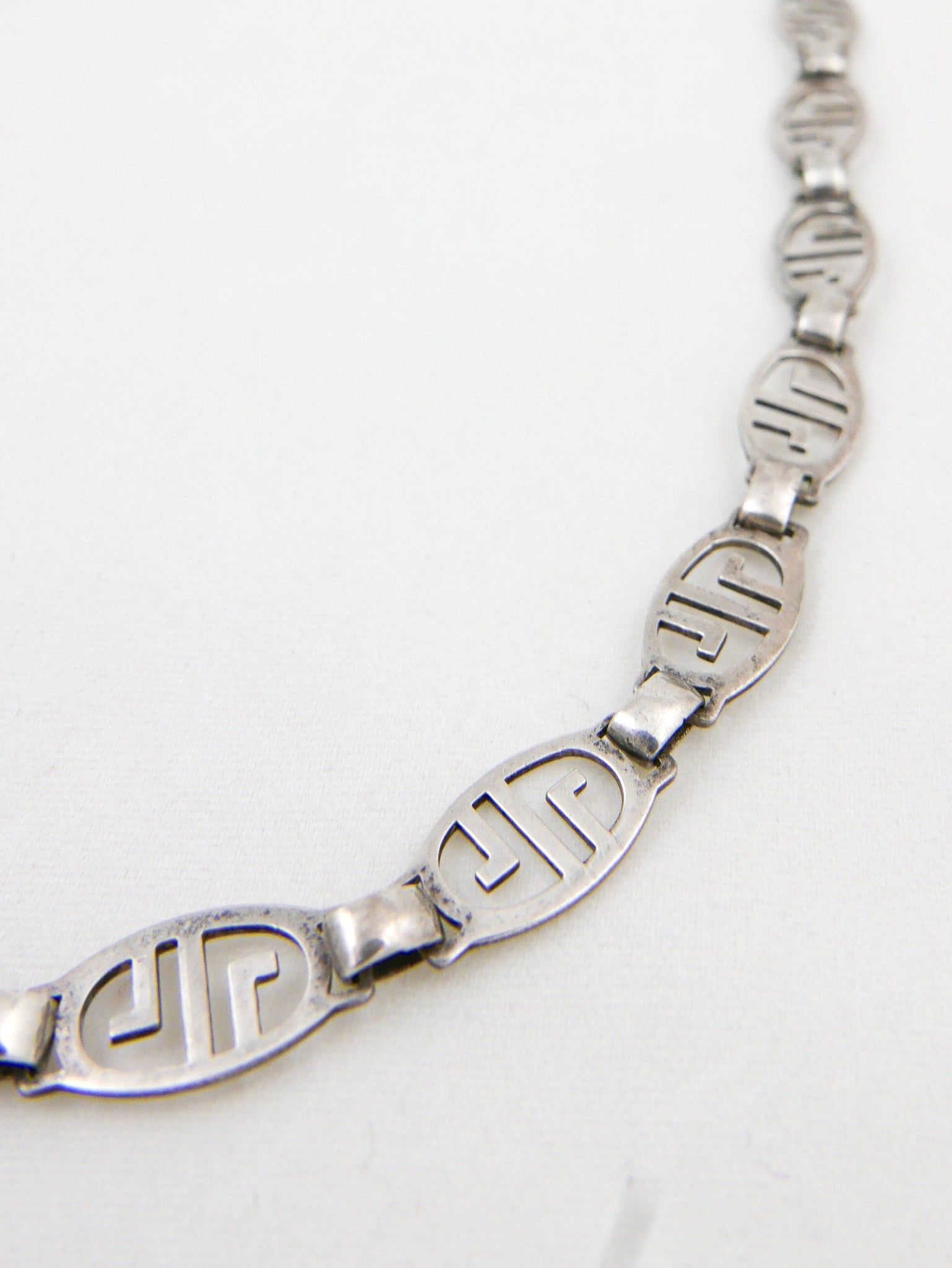 Sterling Logo Link Necklace