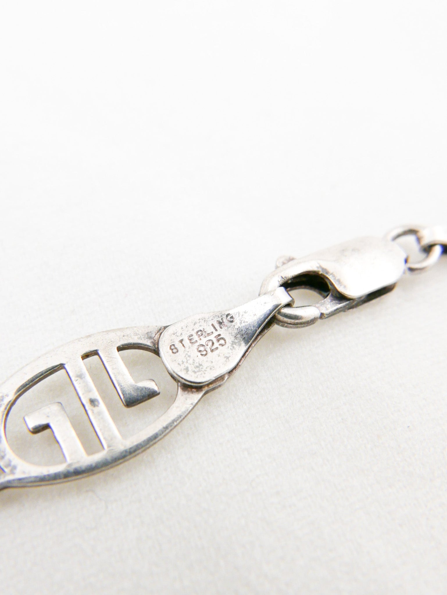 Sterling Logo Link Necklace