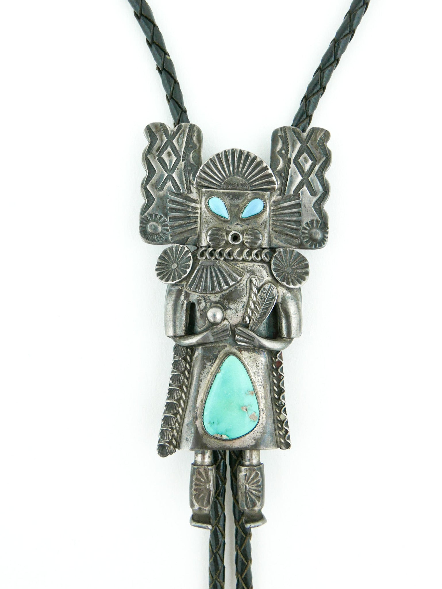 Sterling & Turquoise Kachina Bolo