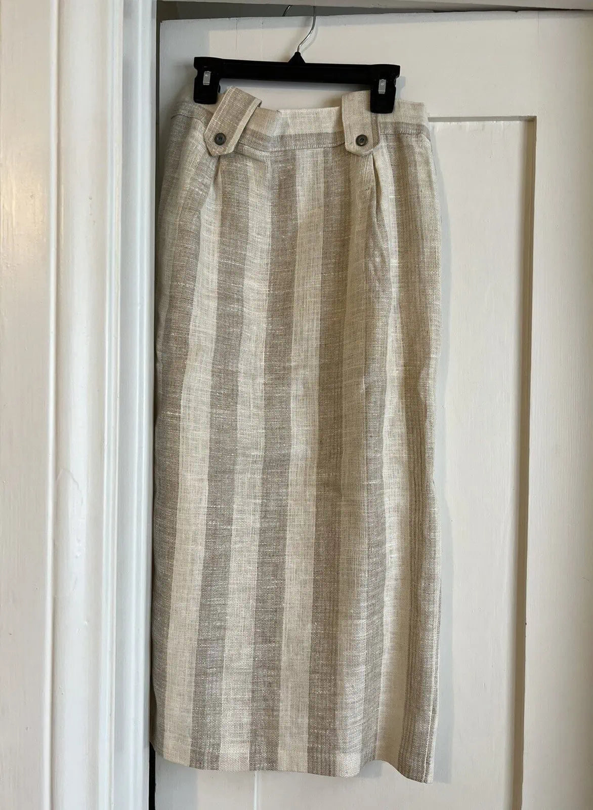 Striped linen bubble skirt sz S