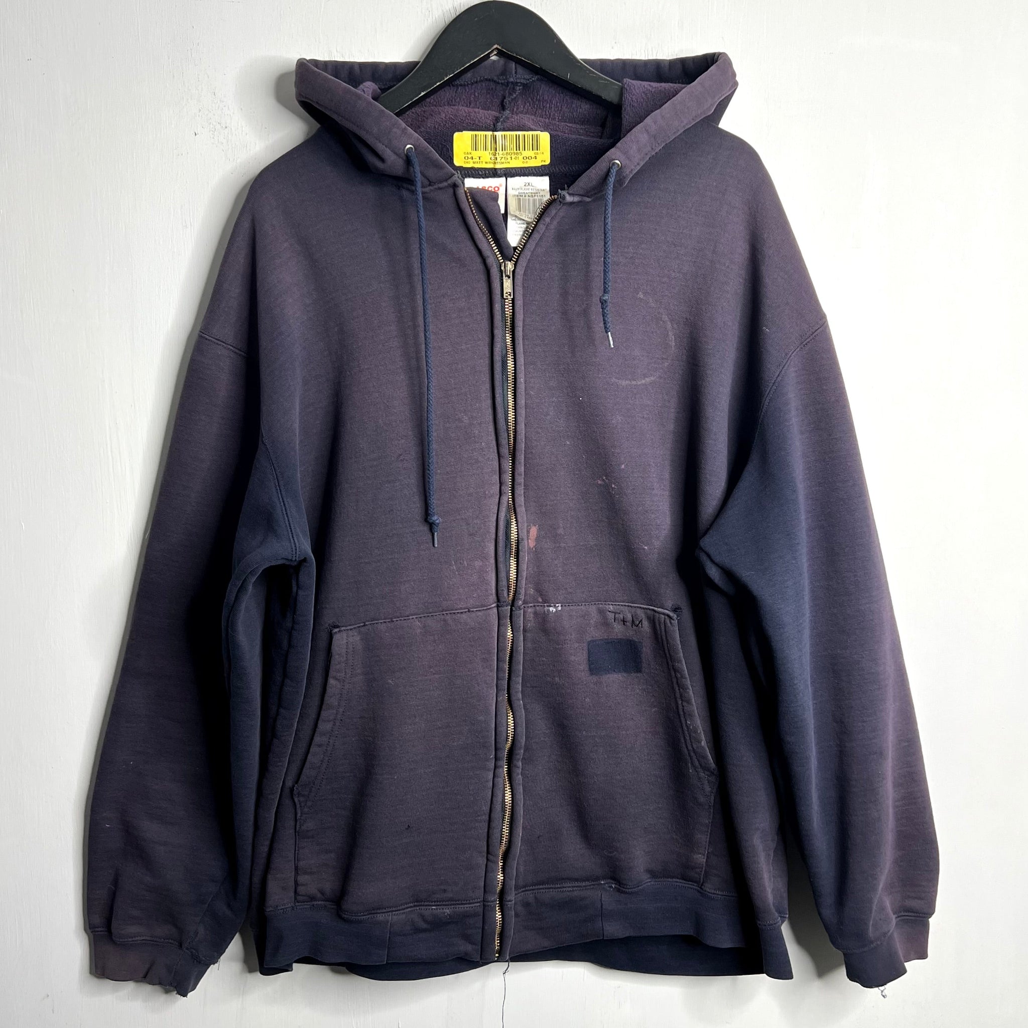 T+M Vintage Blank Zip-Up Hoodie - Late 90s