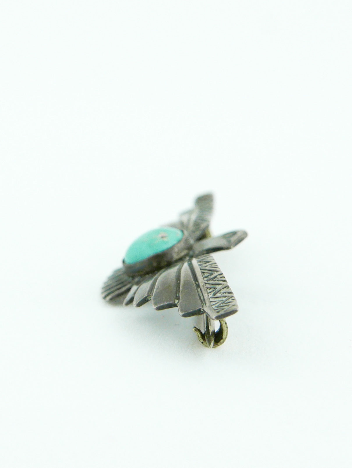 Sterling & Turquoise Thunderbird Pin