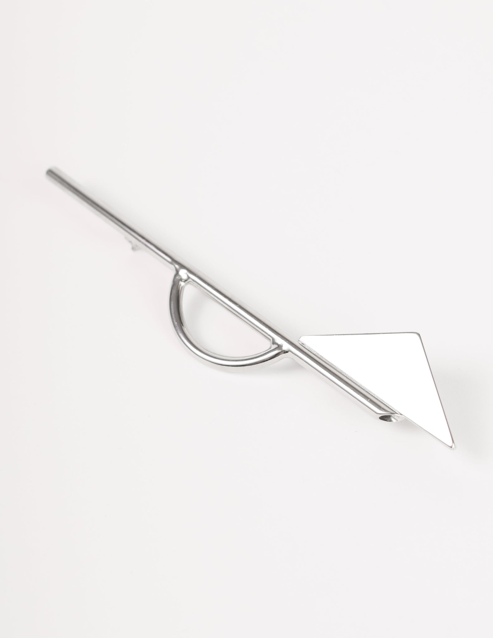 Ugo Correani Vintage Deco Geometric Oversized Silver Pin