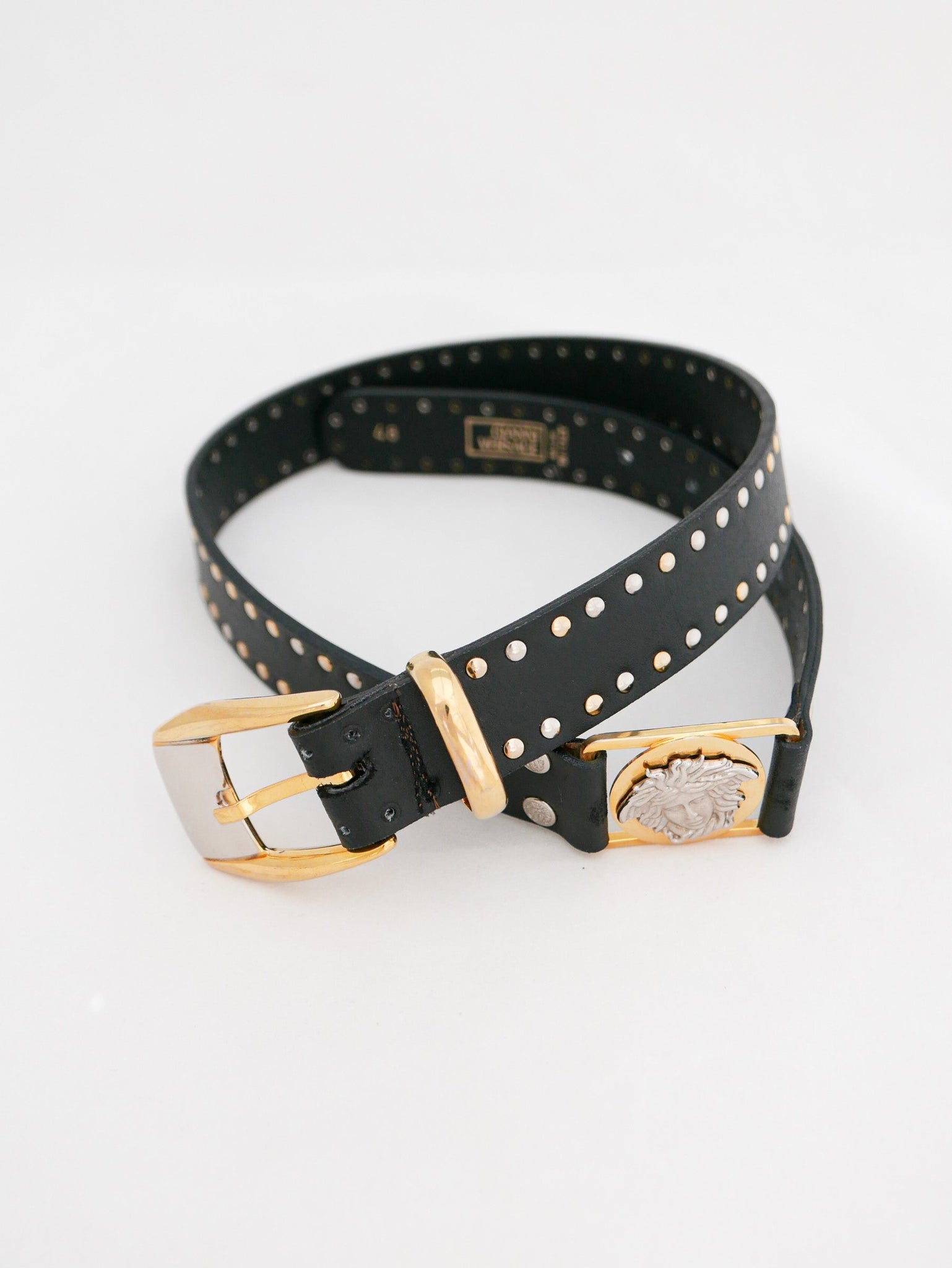 1990's Gianni Versace Studded Medusa Belt