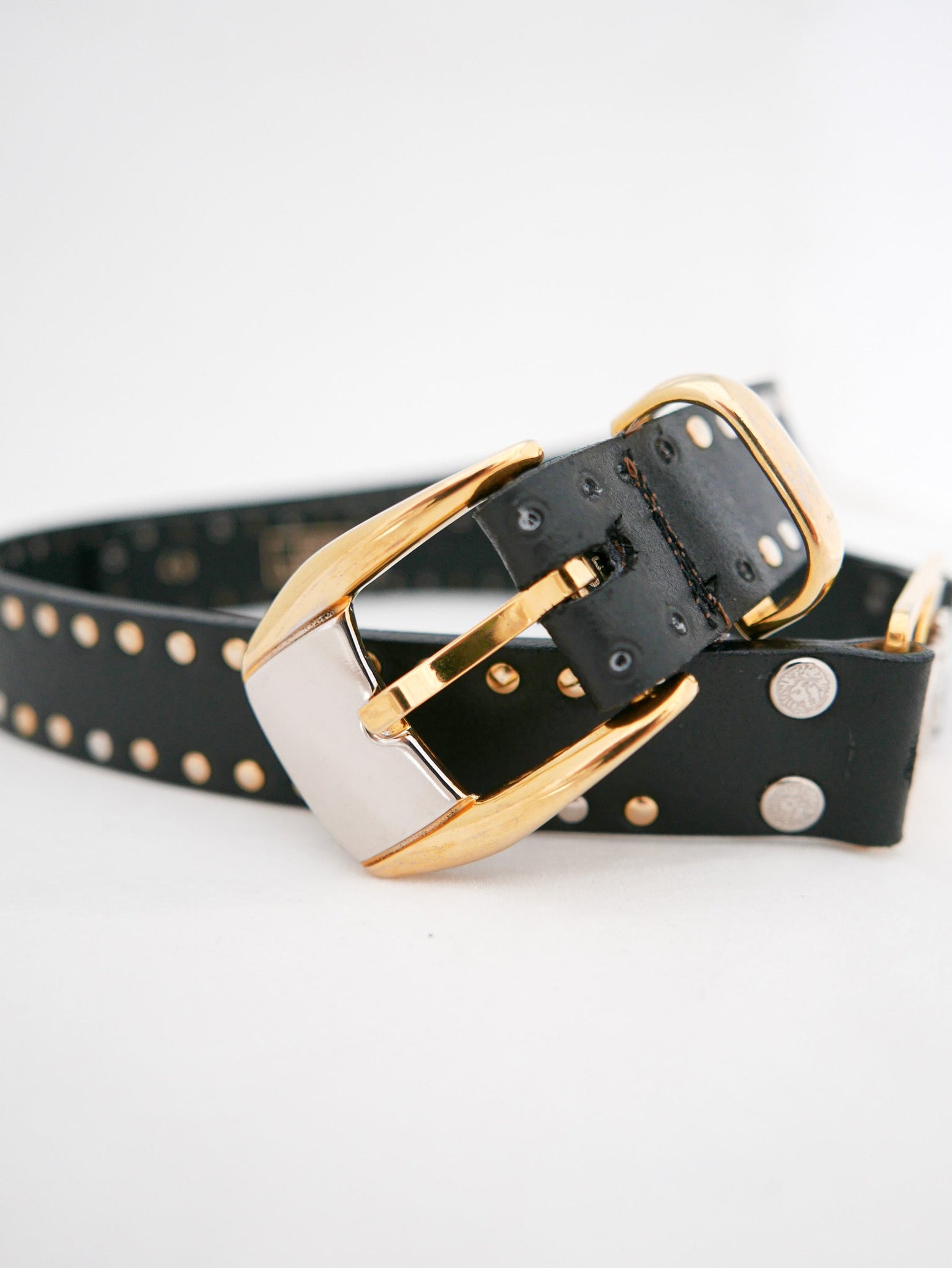 1990's Gianni Versace Studded Medusa Belt