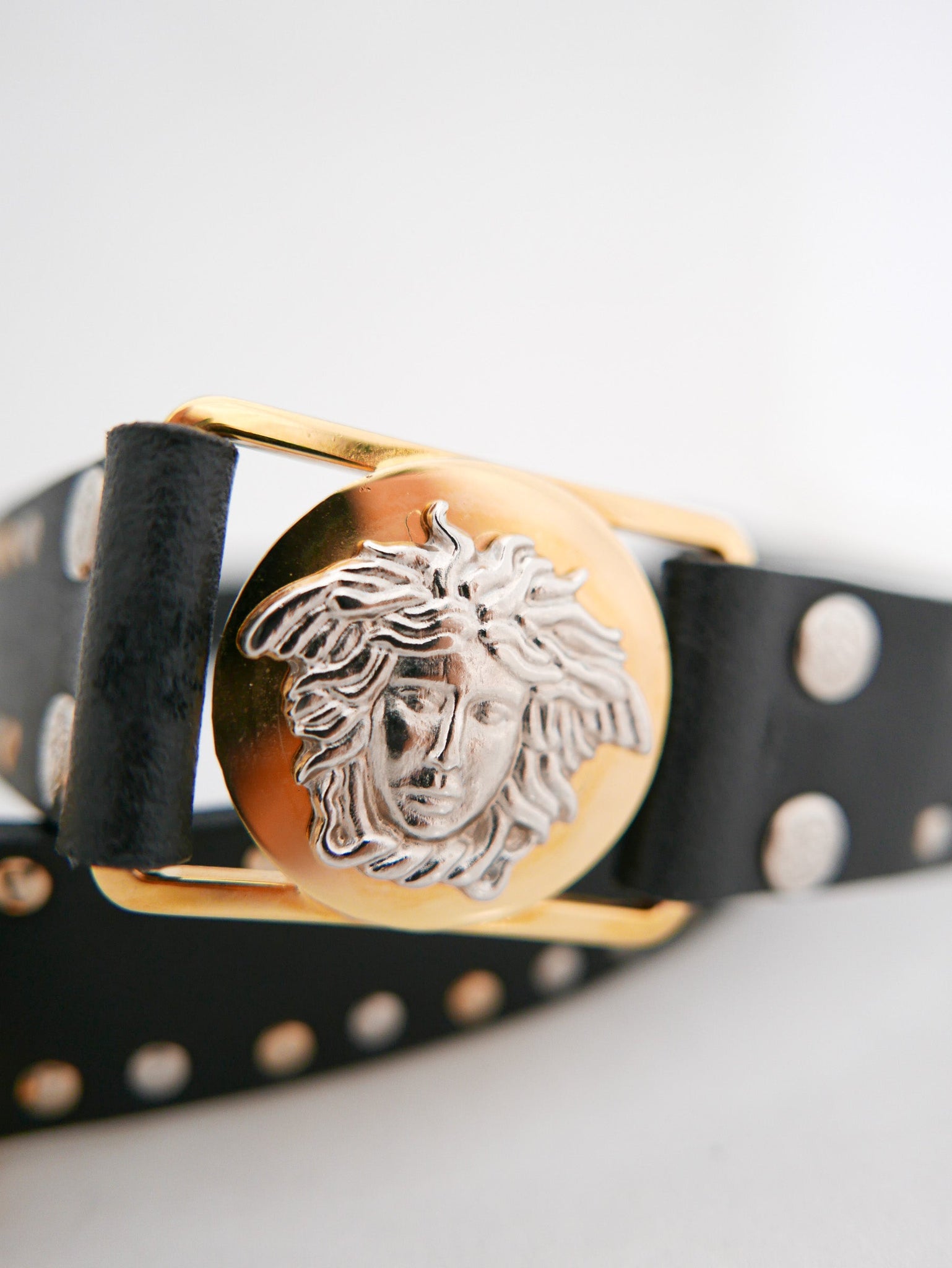 1990's Gianni Versace Studded Medusa Belt