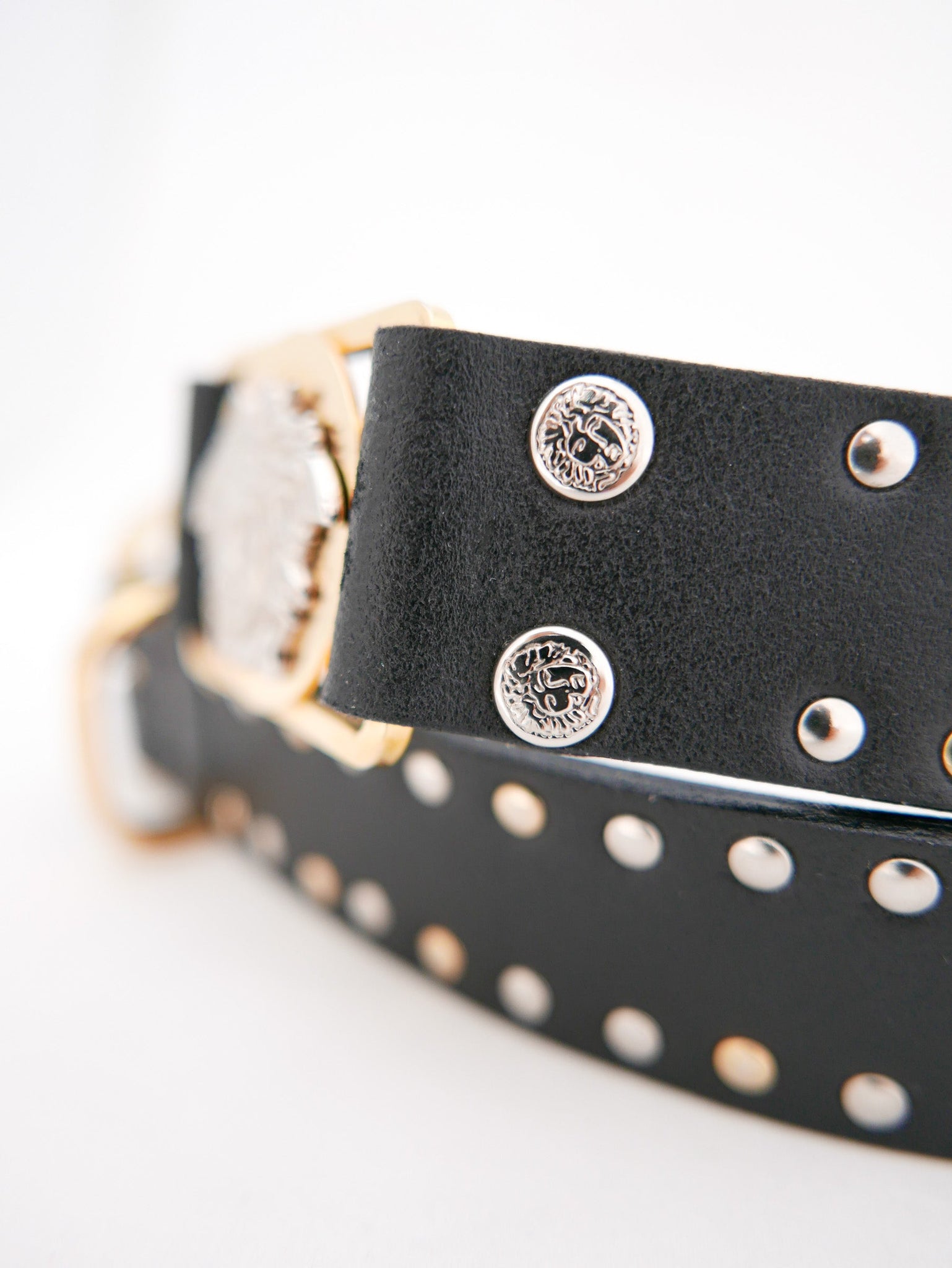 1990's Gianni Versace Studded Medusa Belt