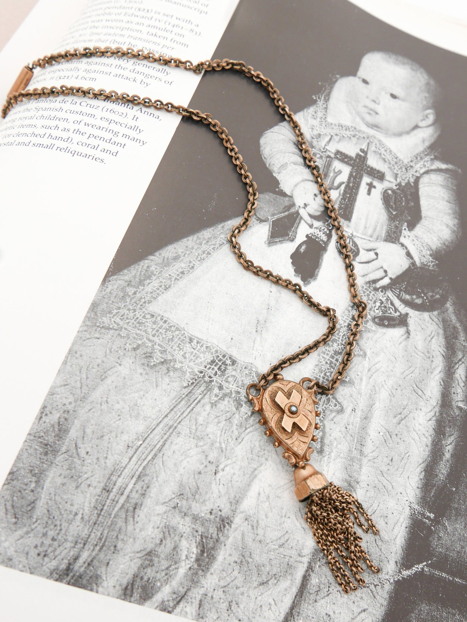 Victorian Antique X Pendant Necklace