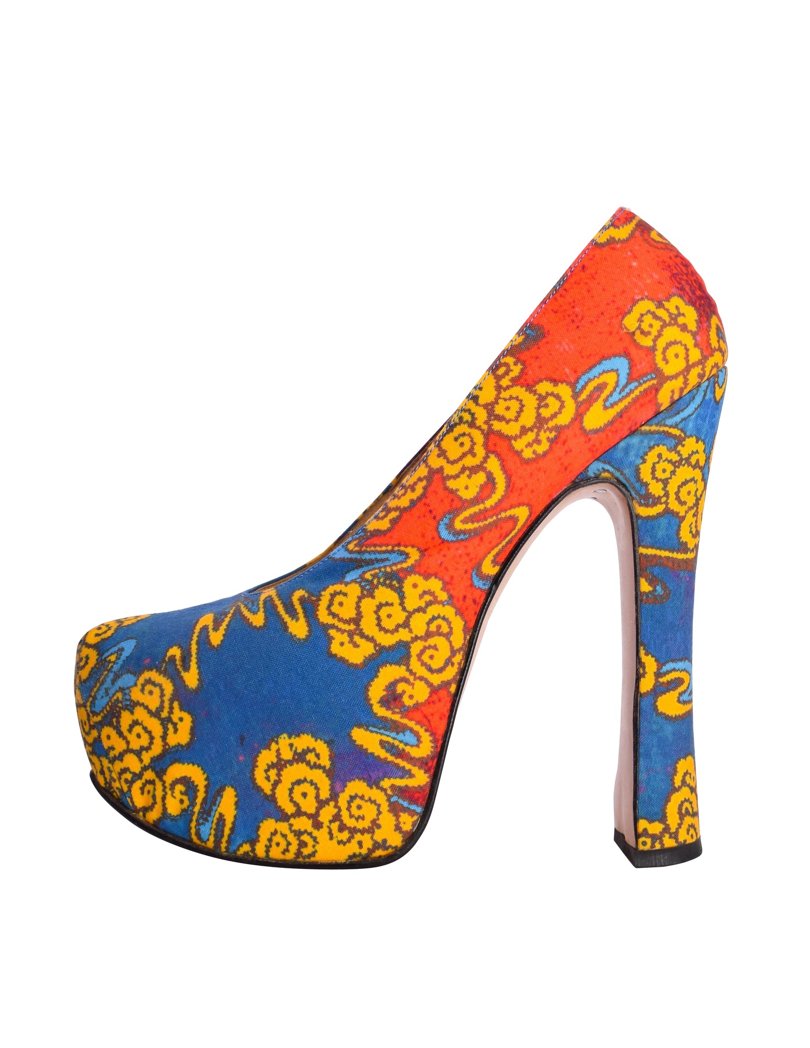 Vivienne Westwood SS 2013 'Tea Garden' Print Elevated Court Shoes