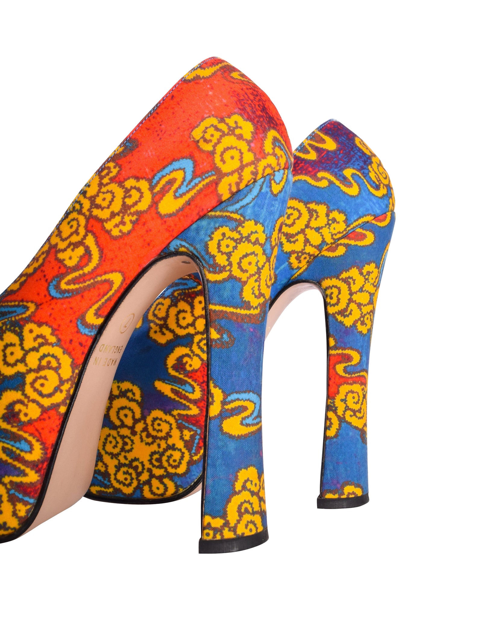 Vivienne Westwood SS 2013 'Tea Garden' Print Elevated Court Shoes