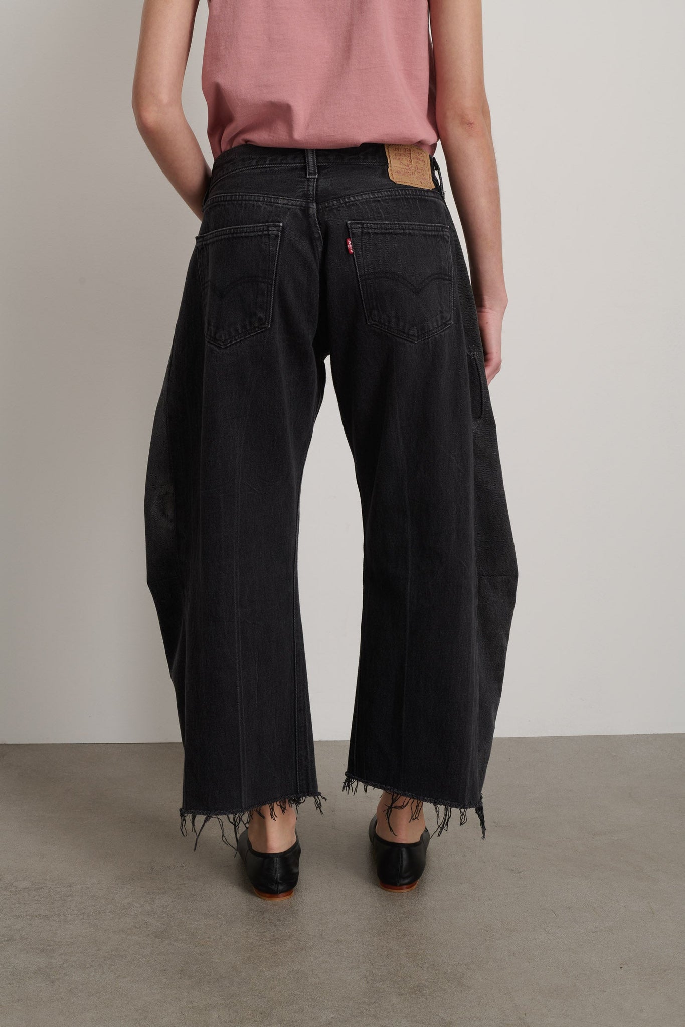 Vintage Lasso Jean Slouch Crop Classic Black