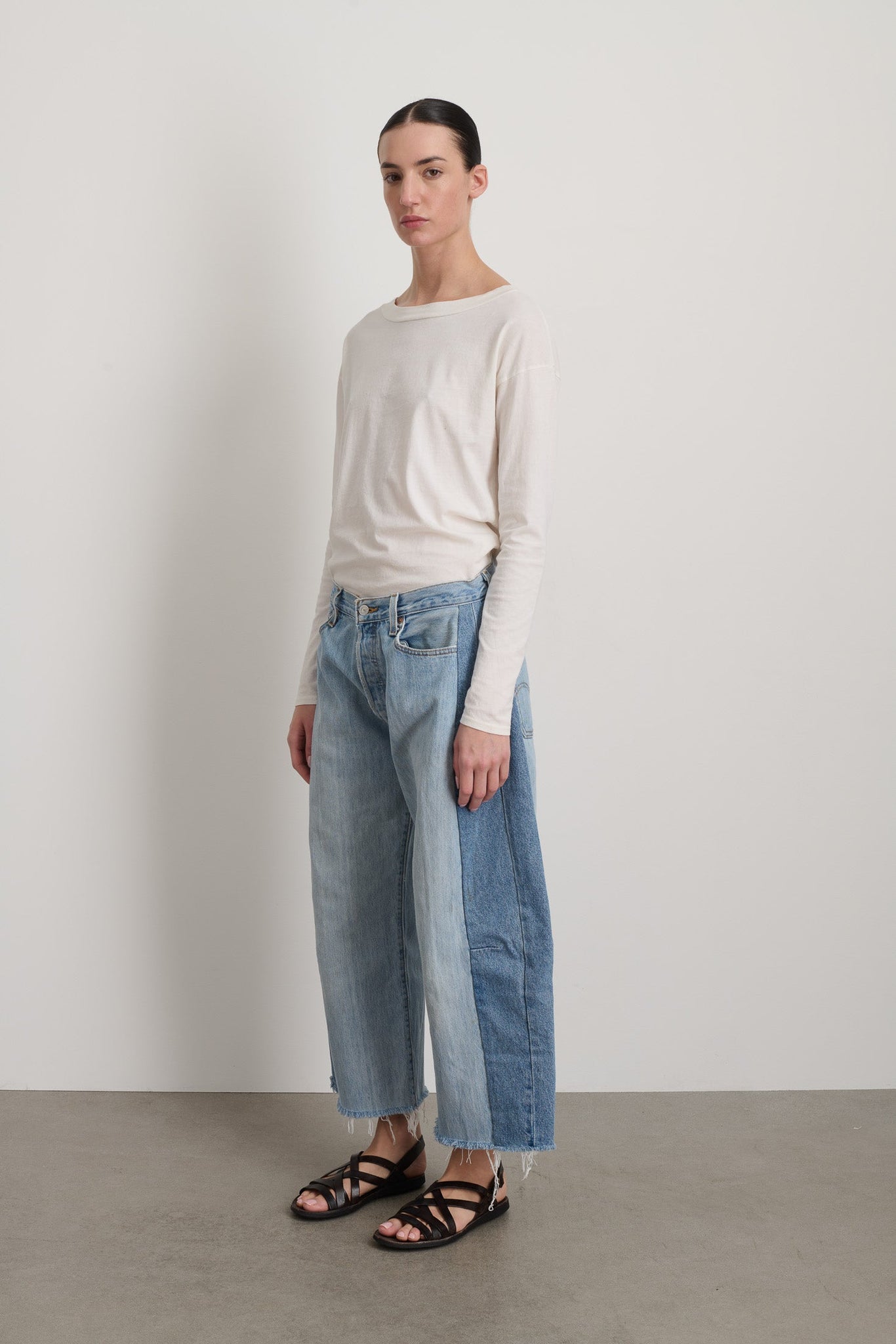 Vintage Lasso Jean Slouch Crop Classic Faded Indigo