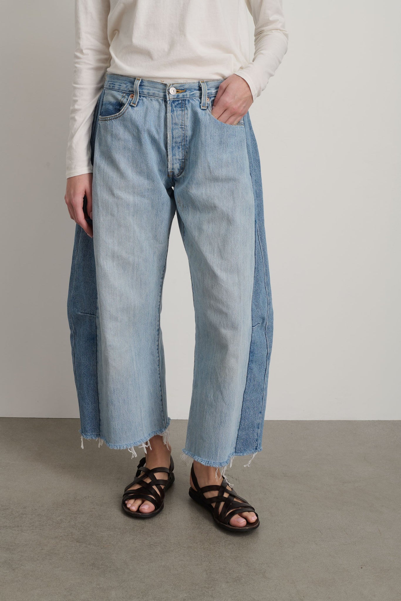 Vintage Lasso Jean Slouch Crop Classic Faded Indigo