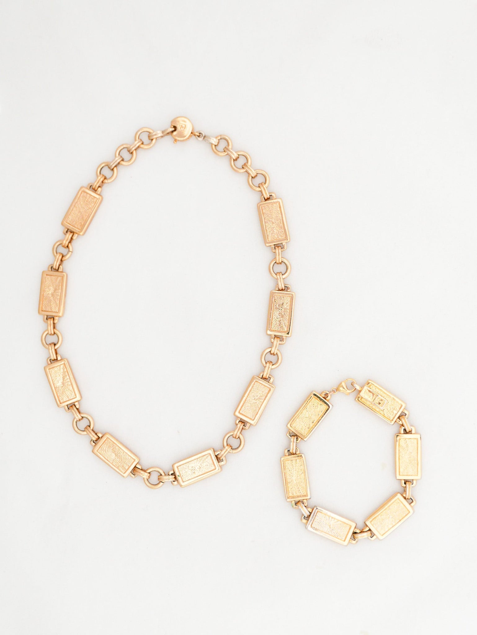 1970's YSL Geometric Necklace & Bracelet