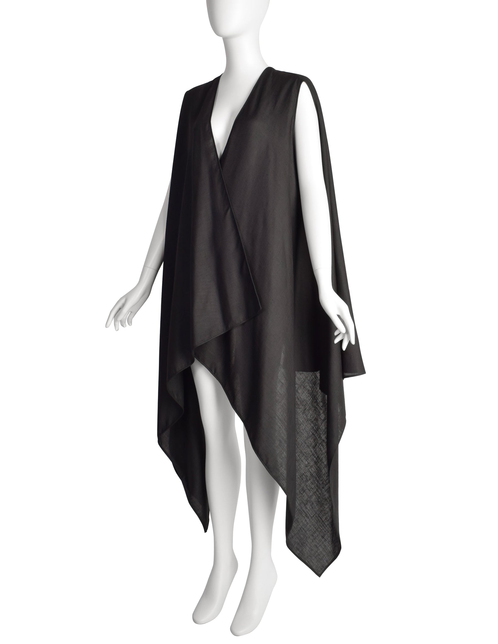 Yuki London Vintage Couture Silk Oversized Draping Vest